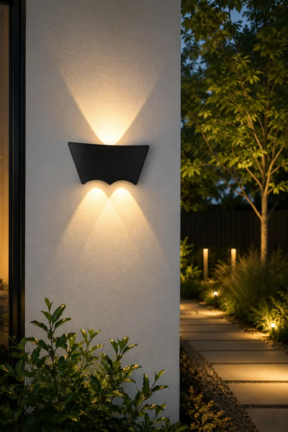 LED Up and Down Lights Waterproof Black Modern Sconce Wall Washer Light - Lumpaz