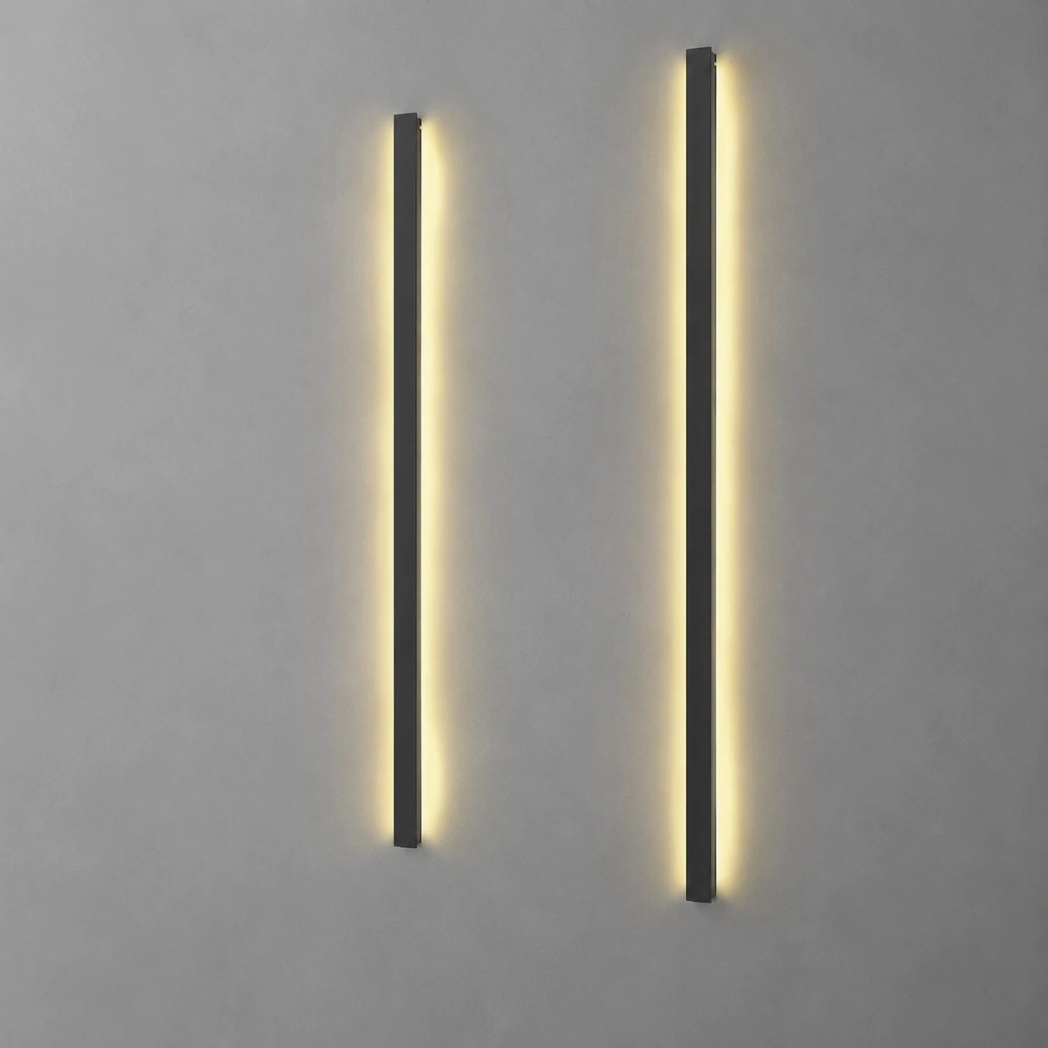 Black Long Strip LED Waterproof Modern Outdoor Wall Lights Porch Lights - Lumpaz