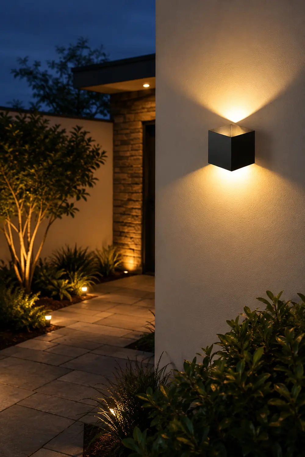 Square Waterproof up and down Lighting LED Modern Outdoor Wall Lights - Lumpaz