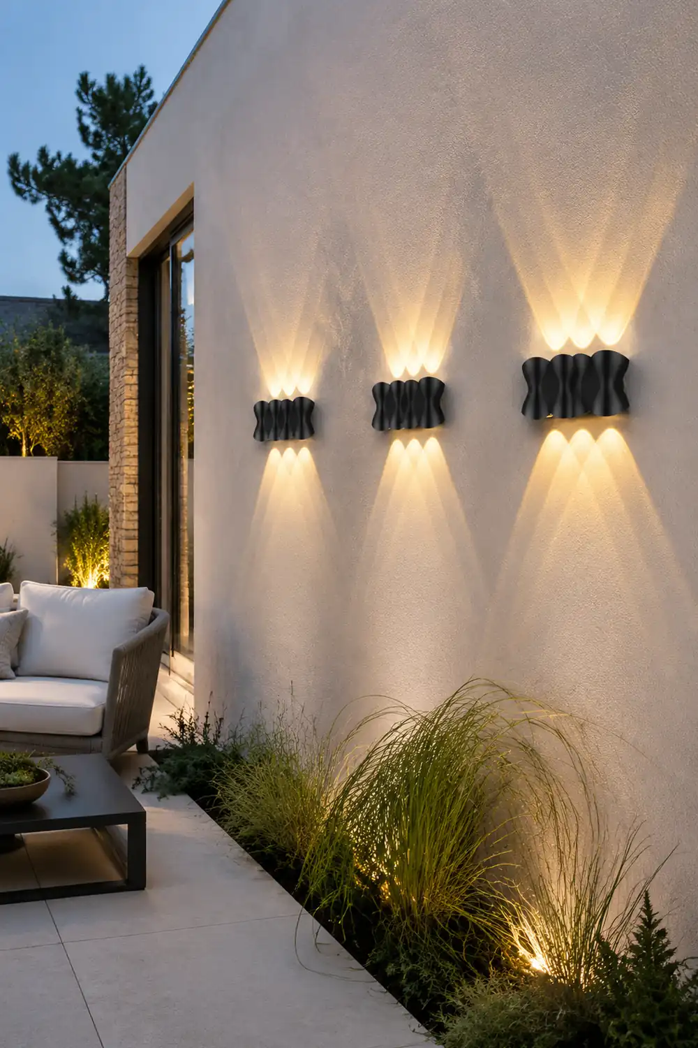 Creative LED Up and Down Lights Waterproof Modern Outdoor Wall Lamp - Lumpaz