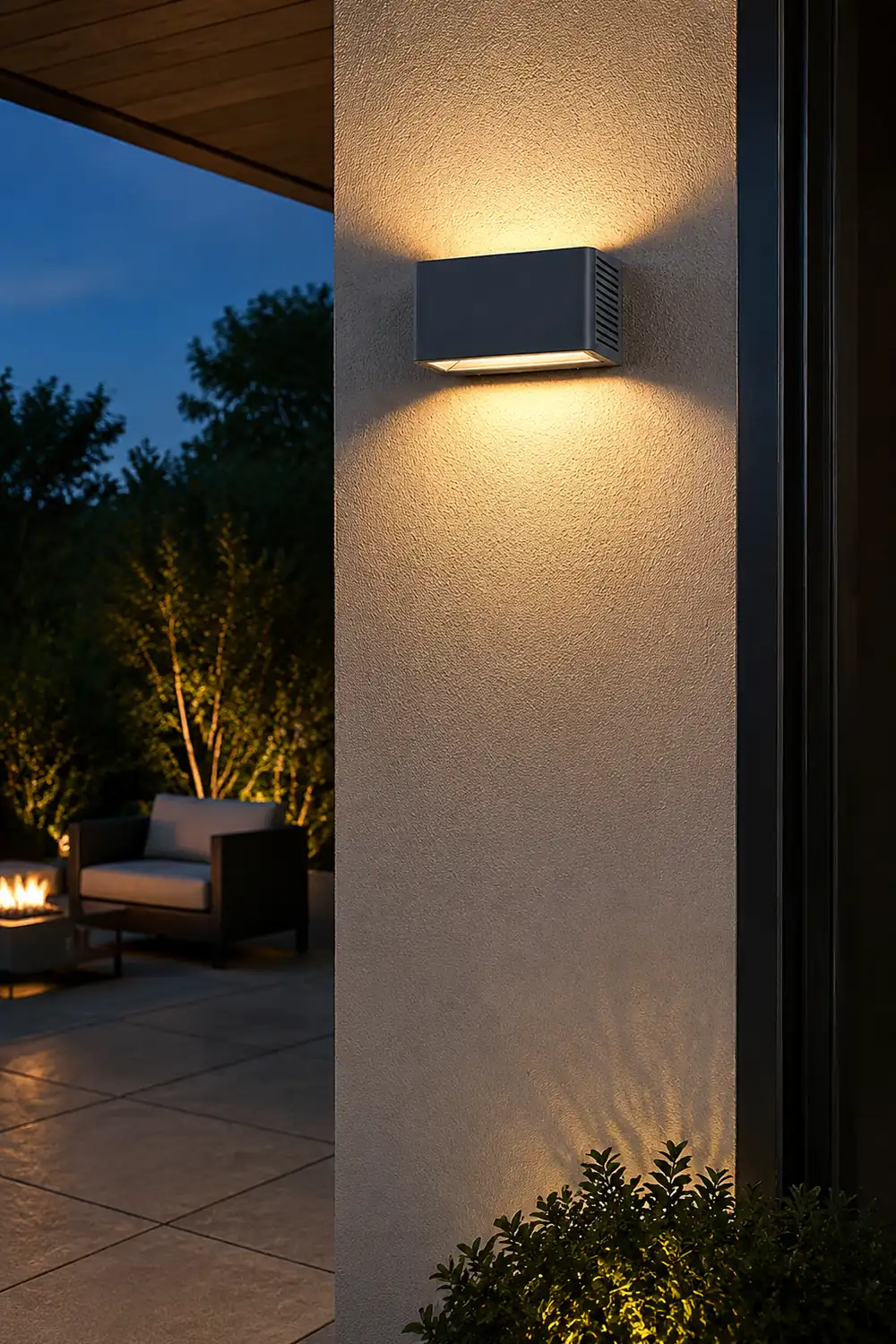 Rectangle LED Waterproof Nordic Up and Down Lights Outdoor Wall Lights Sconces - Lumpaz