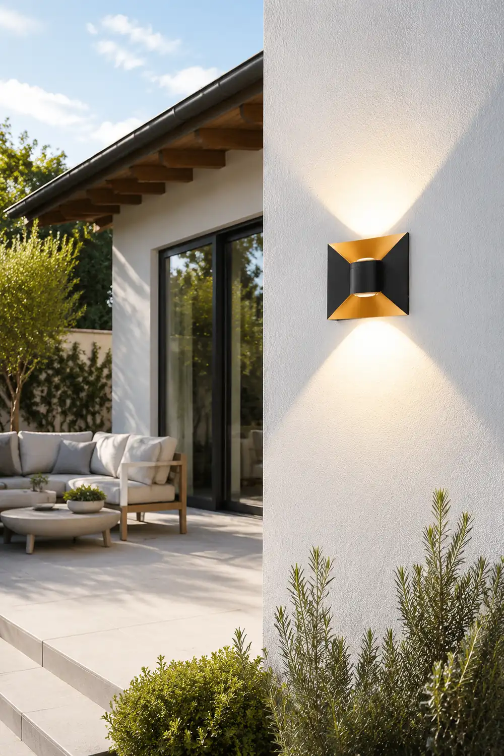 Square Up and Down Lights 6W LED Waterproof Modern Outdoor Sconces - Lumpaz