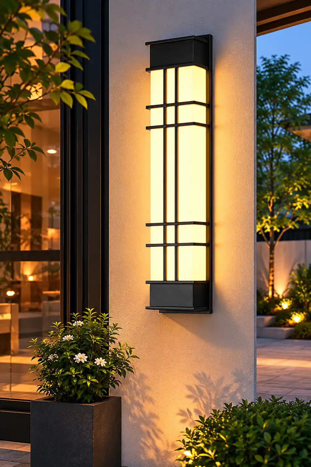 Retro Rectangular Waterproof LED Black Traditional Outdoor Wall Lamp - Lumpaz