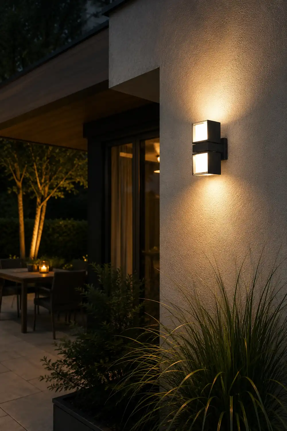 Adjustable Square Lamps Up And Down Lighting Black Outdoor Wall Lights - Lumpaz