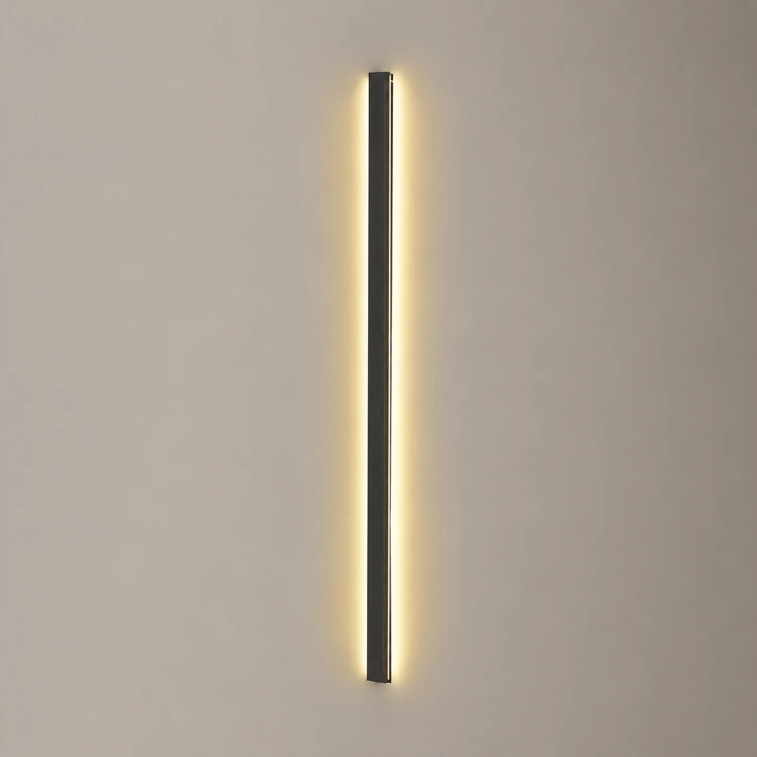 Black Long Strip Metal Waterproof Dimmable Modern Outdoor Wall Lights - Lumpaz