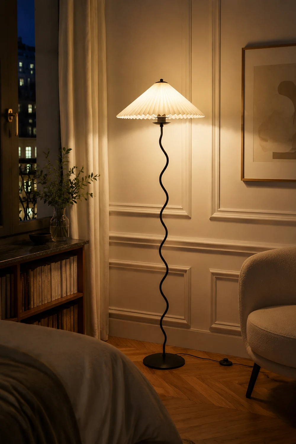 Wiggly Pleated Floor Lamp - Lumpaz