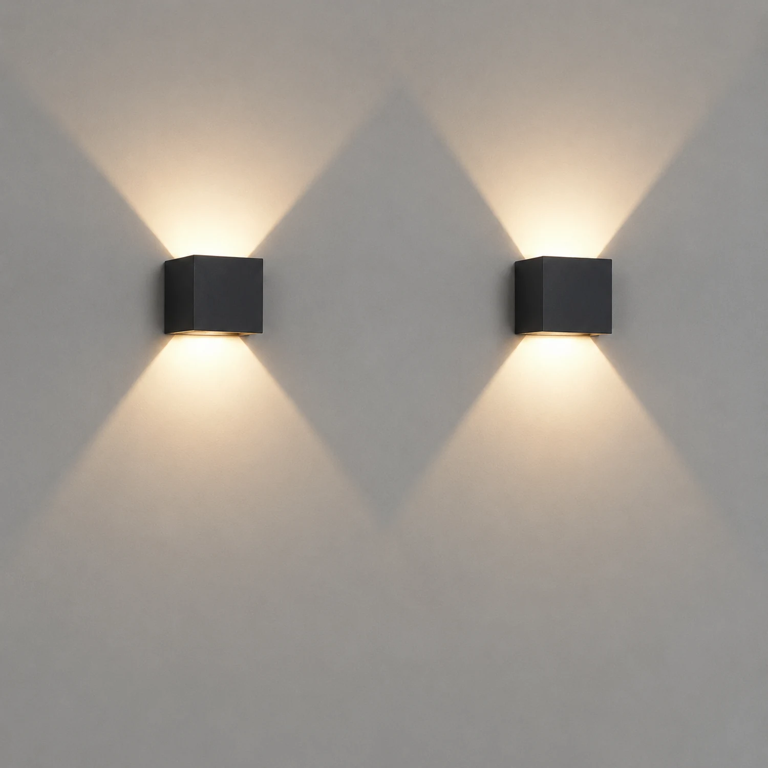 Square Waterproof Up Down Lighting Adjustable Modern Exterior Lights - Lumpaz