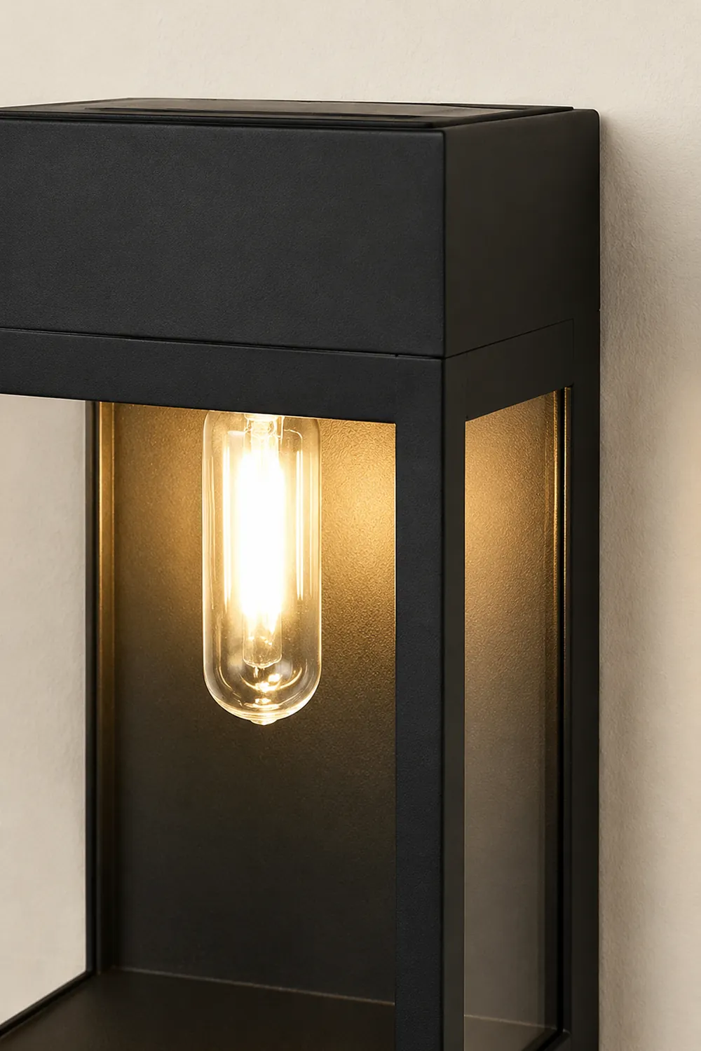 Rectangular Glass LED Waterproof Light-controlled Solar Wall Lamp - Lumpaz