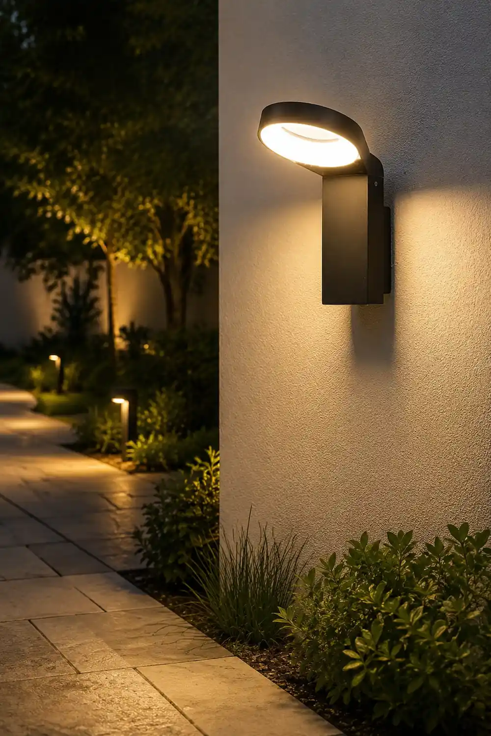 Spoon-shaped Waterproof 18W LED Black Modern Wall Lamp Pathway Lights - Lumpaz