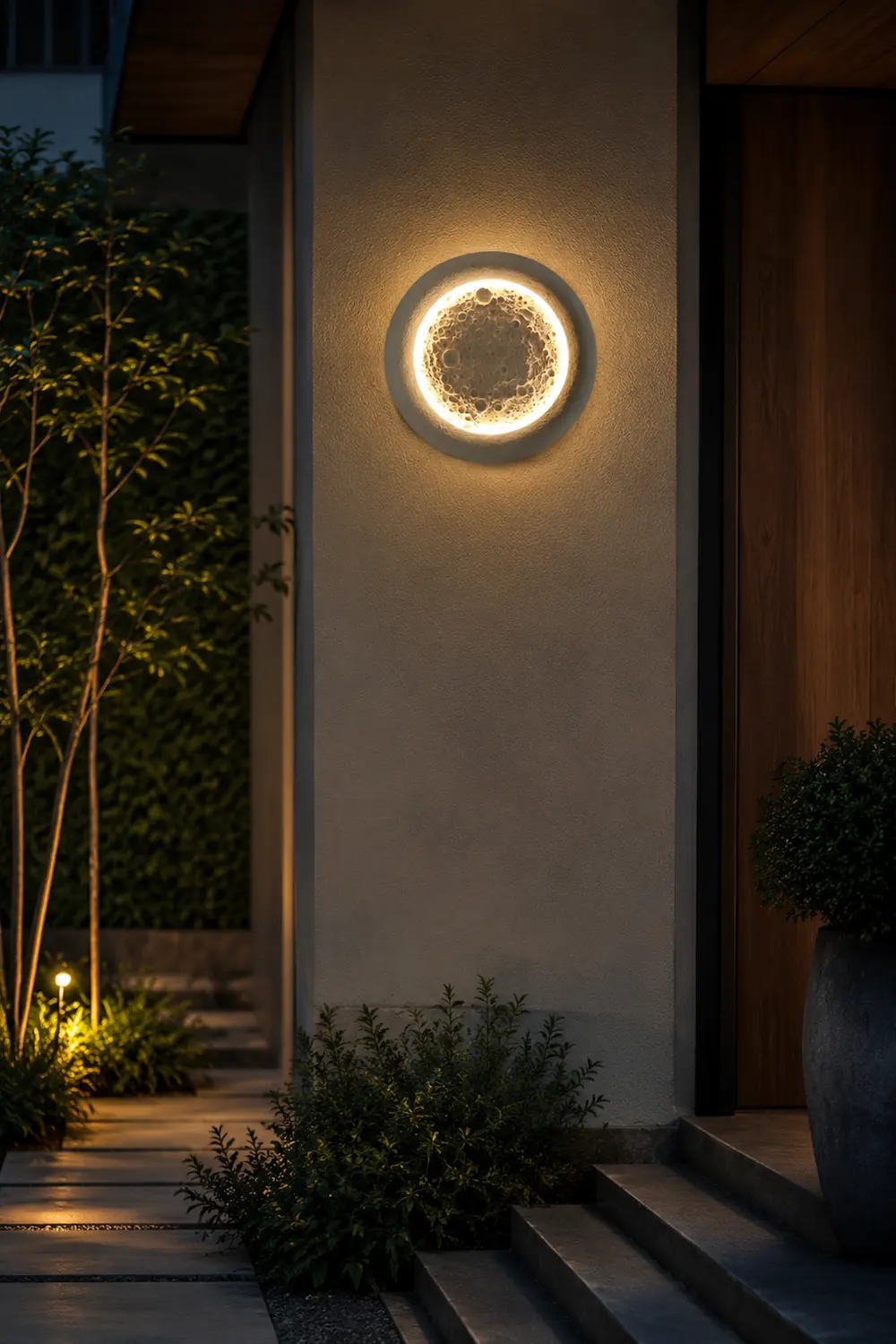 Moon Craters Design LED Waterproof Modern Outdoor Wall Lamp Exterior Lights - Lumpaz
