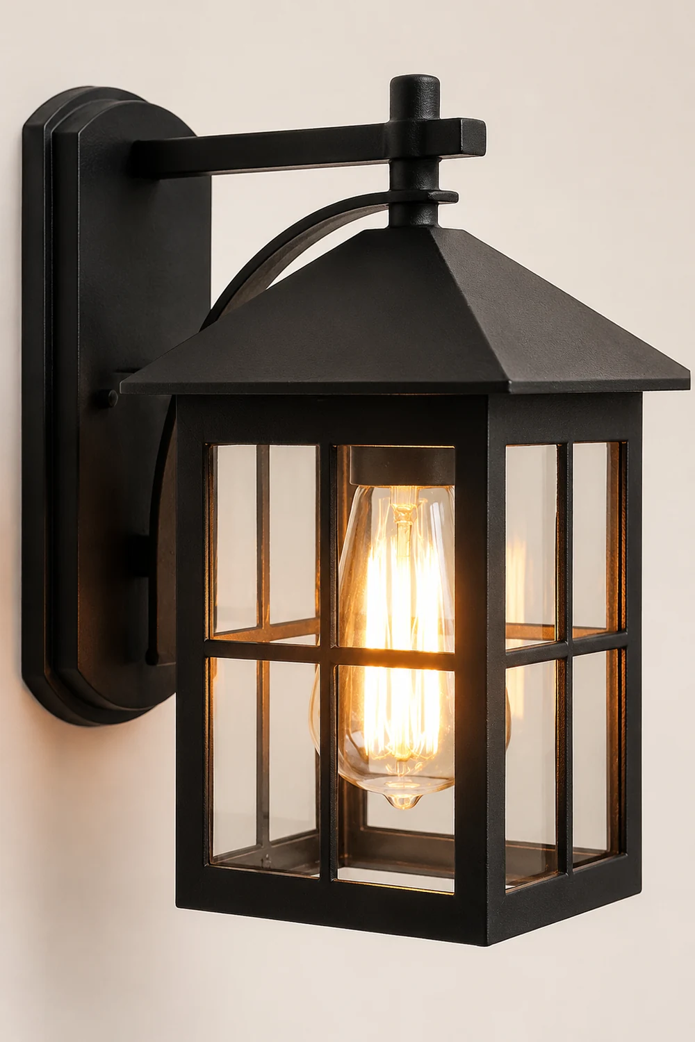 Minimalist Square Glass Lampshade Waterproof Modern Outdoor Lanterns - Lumpaz