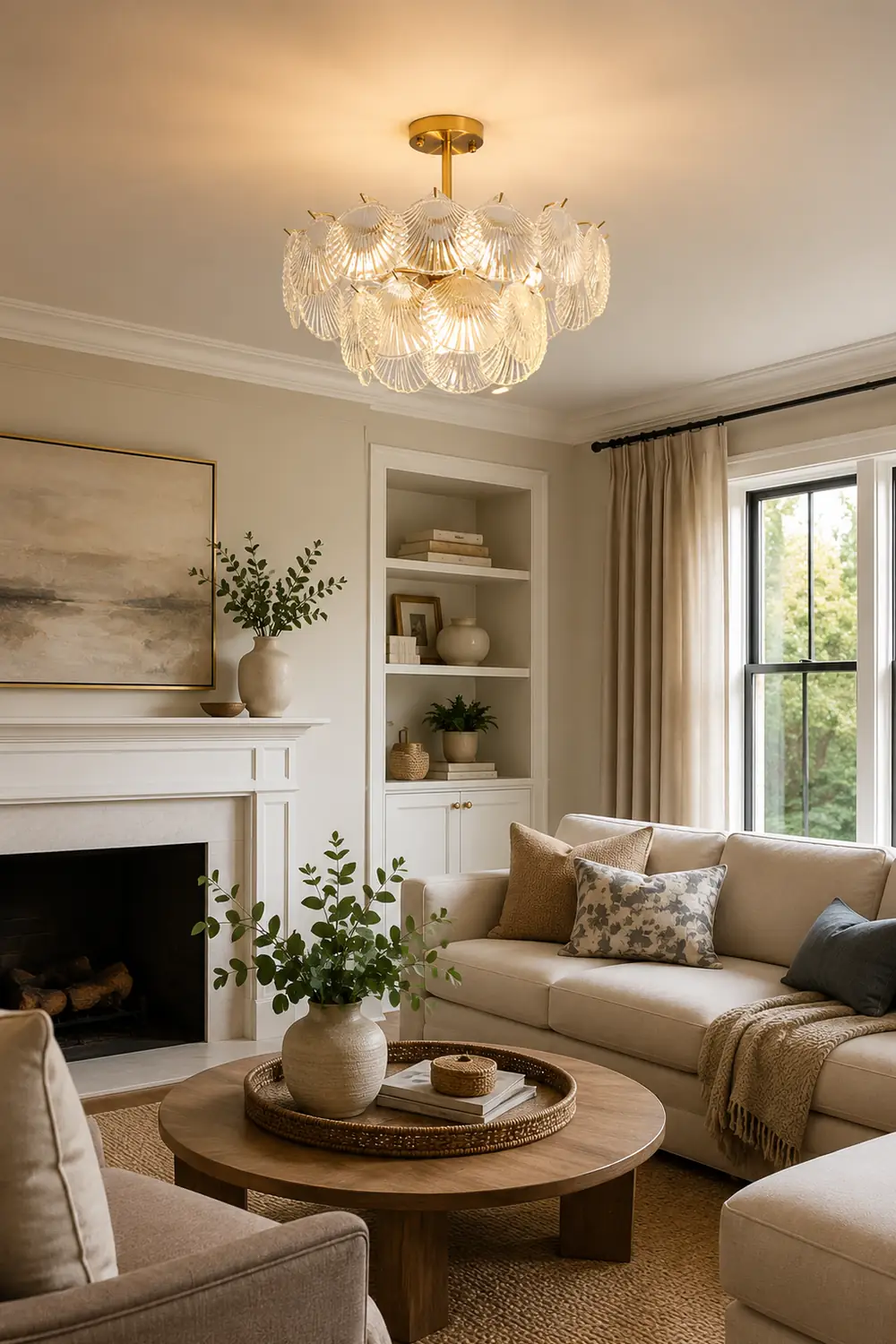 Shell Glass Chandelier - Lumpaz