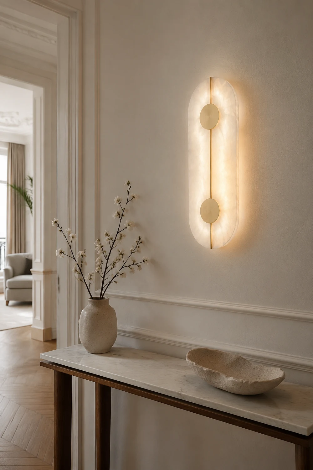 Artistic Alabaster Wall Lamp - Lumpaz