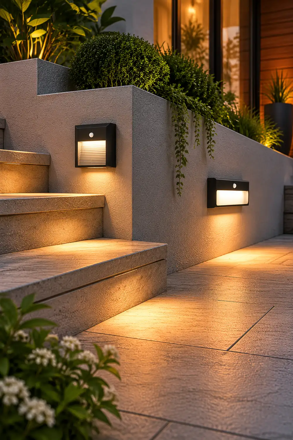 Embedded Motion Sensor Design LED Step Light for Courtyard Terrace Garden - Lumpaz
