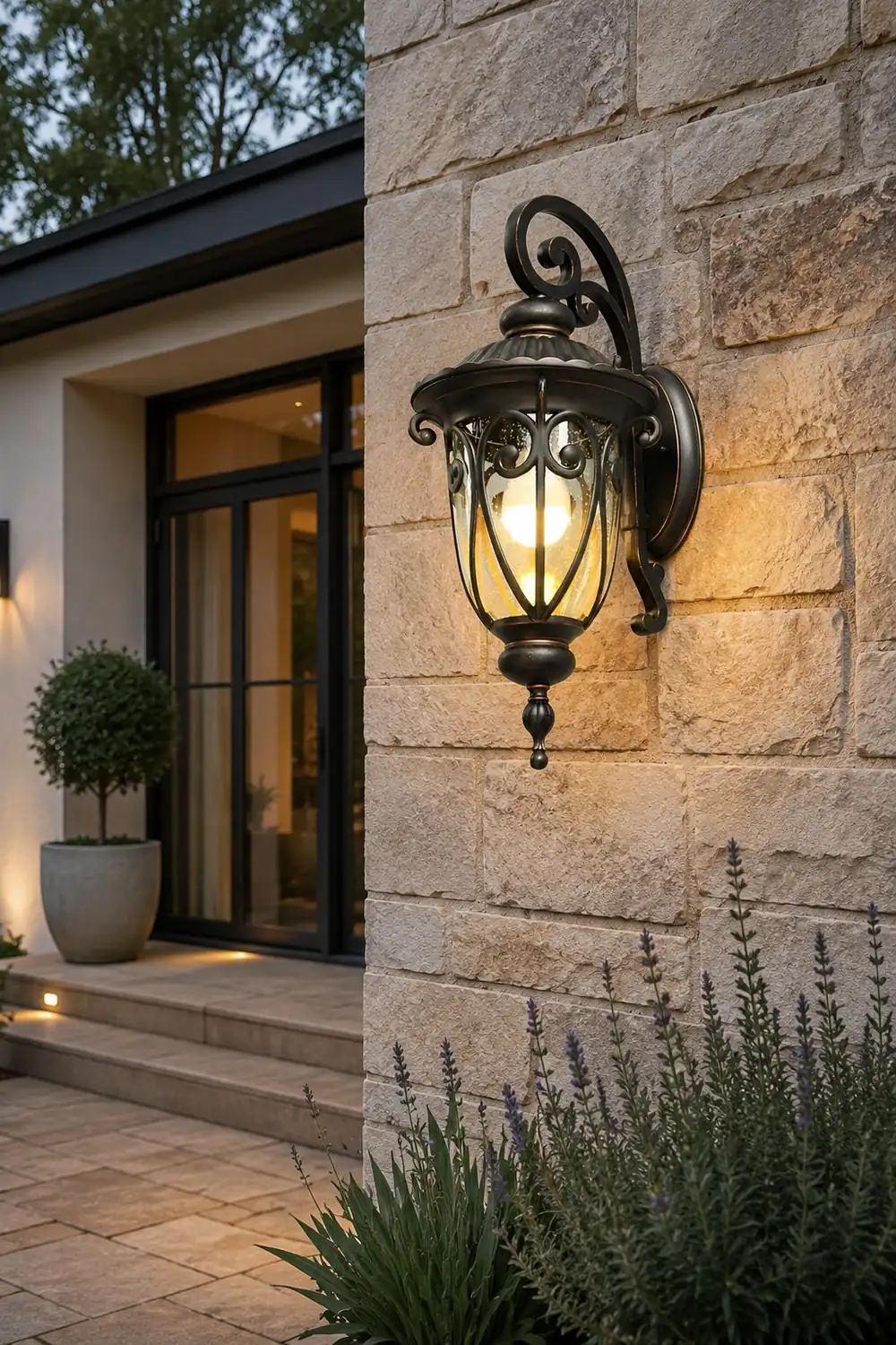 Waterproof Aluminum Bubbles Glass European-Style Outdoor Wall Lights - Lumpaz