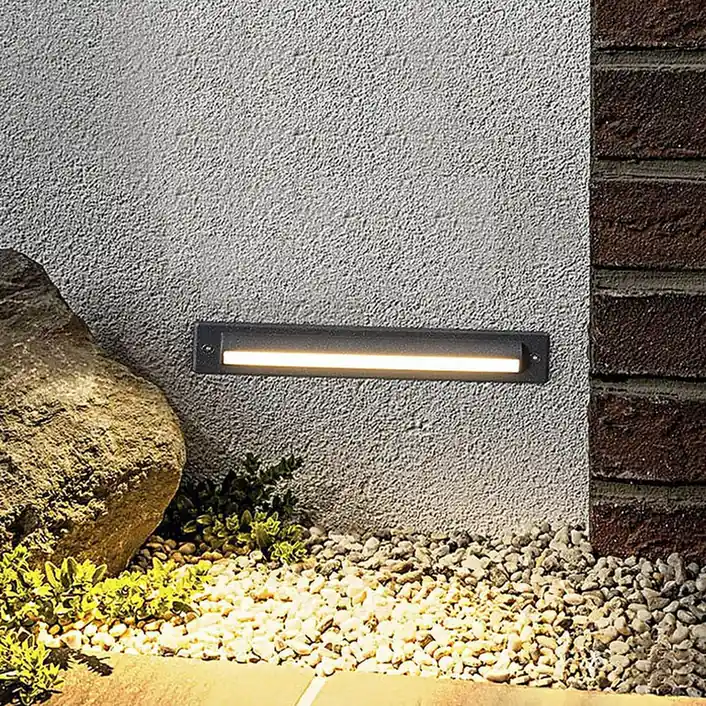 Long Strip Embedded Wall Light Corner Lights for Outdoor Garden Steps - Lumpaz