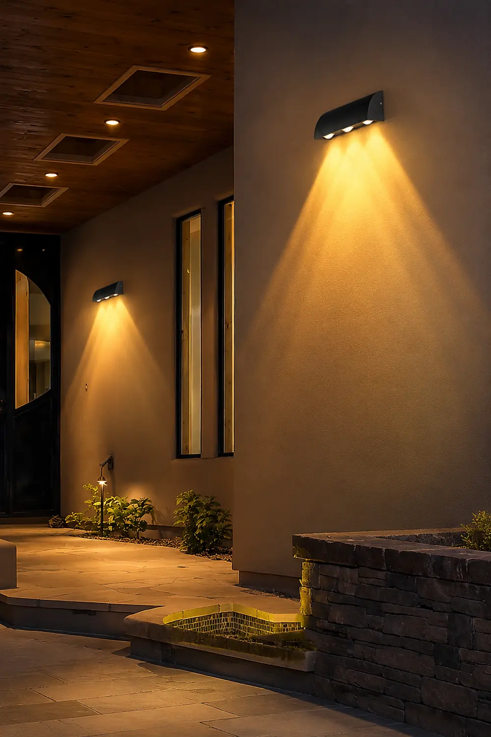 Outdoor Minimalist LED Waterproof Wall Light for Courtyard Balcony Foyer - Lumpaz