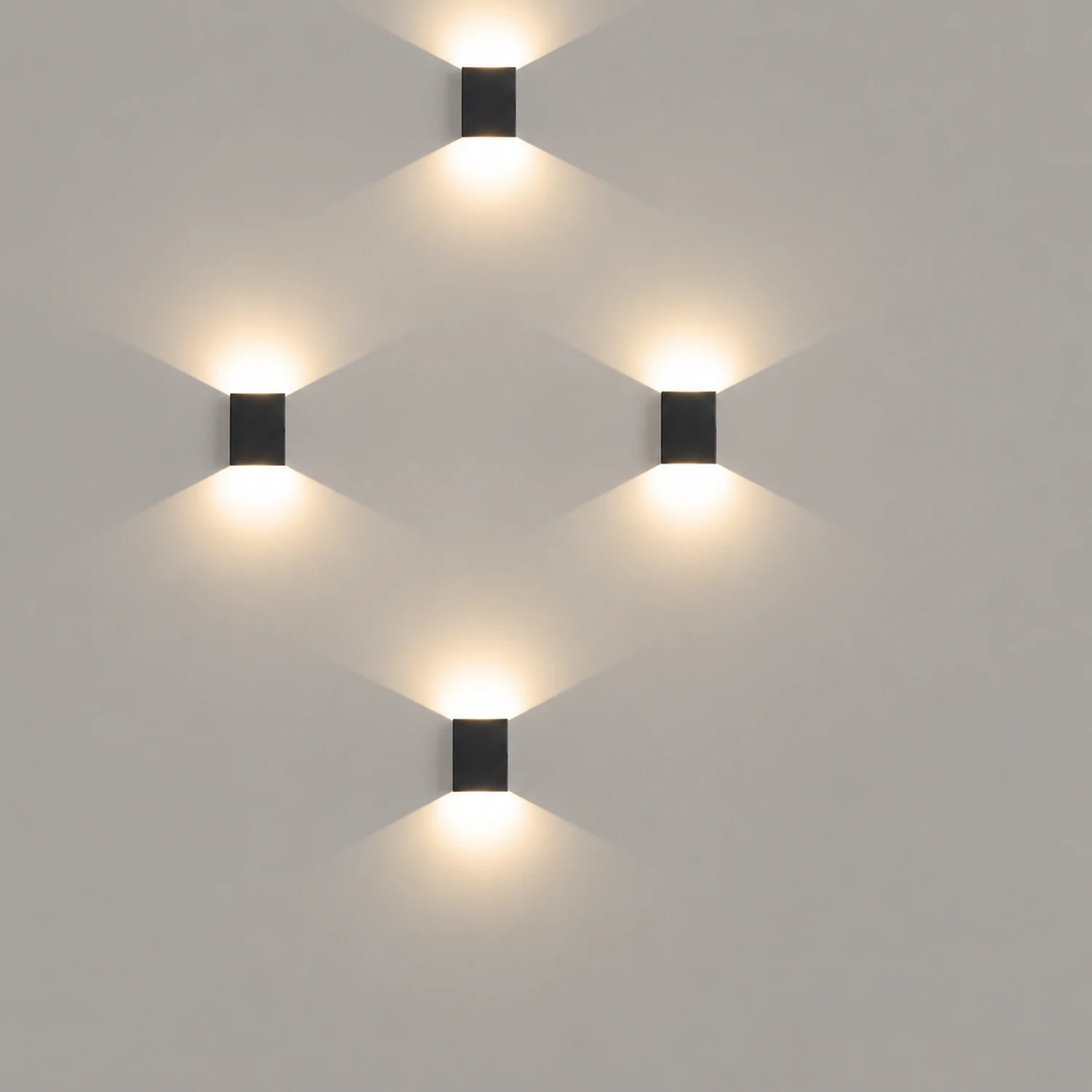 Waterproof Square LED up and down Lighting Modern Outdoor Wall Lights - Lumpaz
