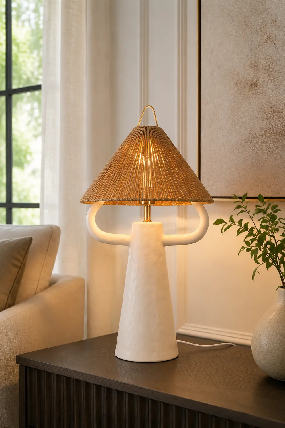 Horns Ceramic Table Lamp - Lumpaz