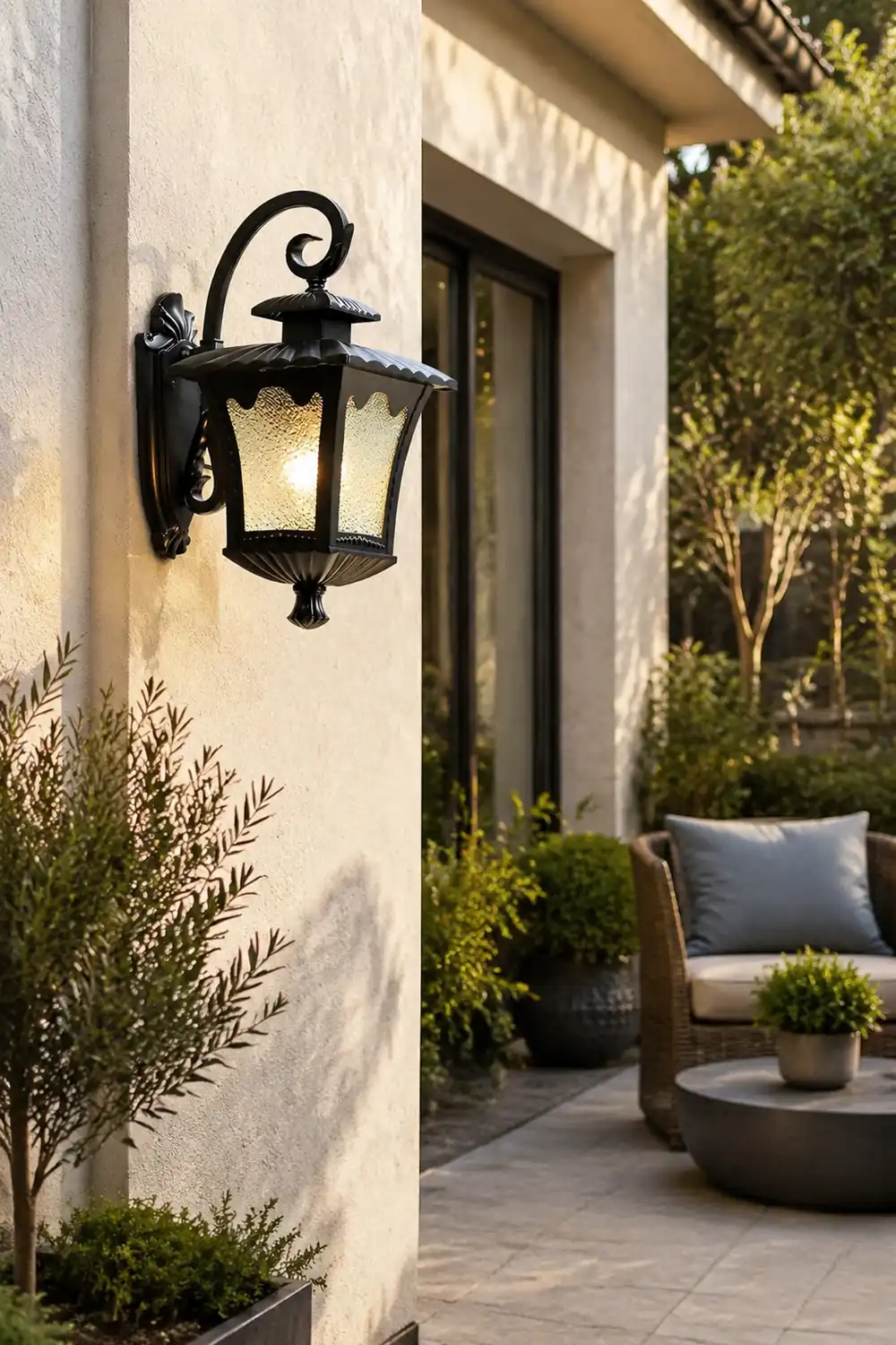 Creative Retro Glass Lantern Waterproof LED European-style Wall Lamp - Lumpaz