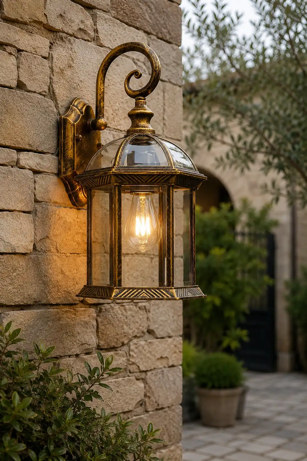 Double-layer Waterproof Glass E27 Vintage Wall Sconce Lighting Wall Lamp - Lumpaz