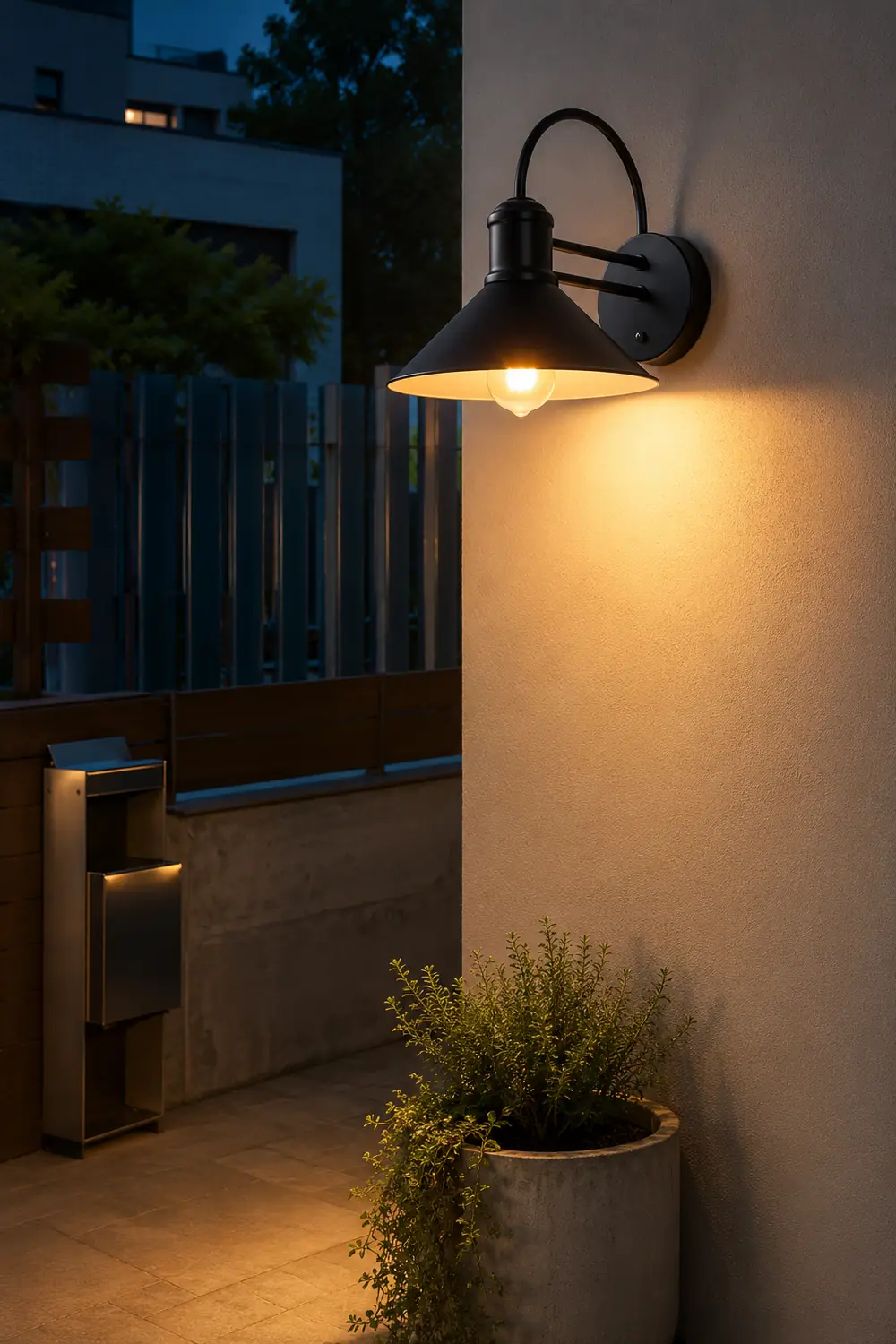 Retro Conical Iron Waterproof Industrial Style Outdoor Wall Lamp Exterior Lights - Lumpaz