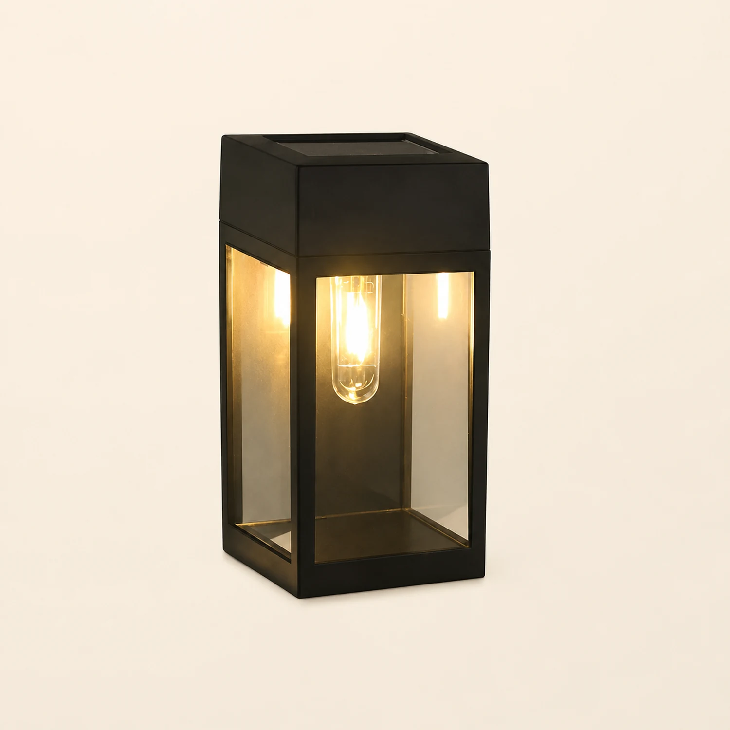 Rectangular Glass LED Waterproof Light-controlled Solar Wall Lamp - Lumpaz