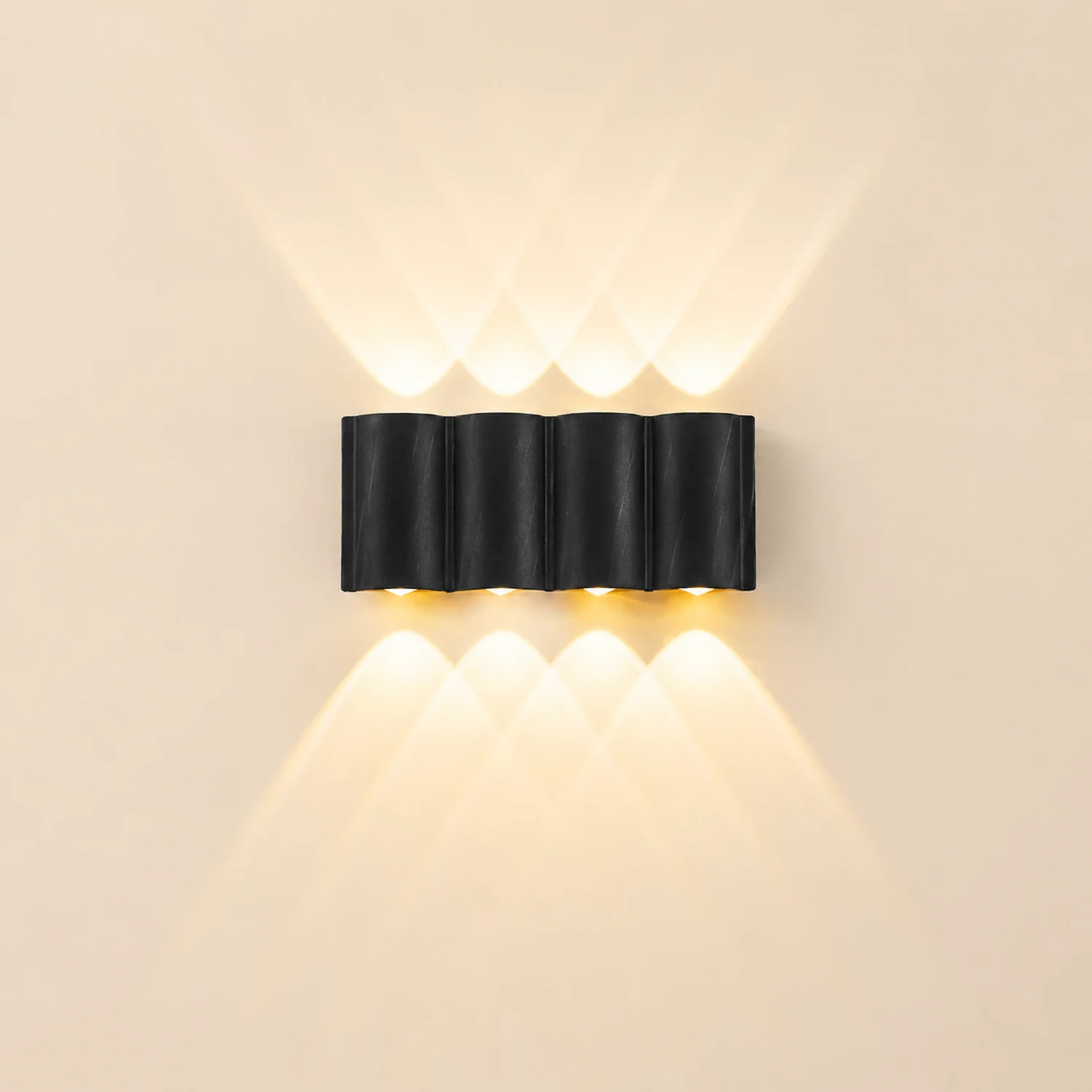 Creative Wave Arc Design Up and Down Lights LED Outdoor Wall Lights Wall Sconces Waterproof - Lumpaz