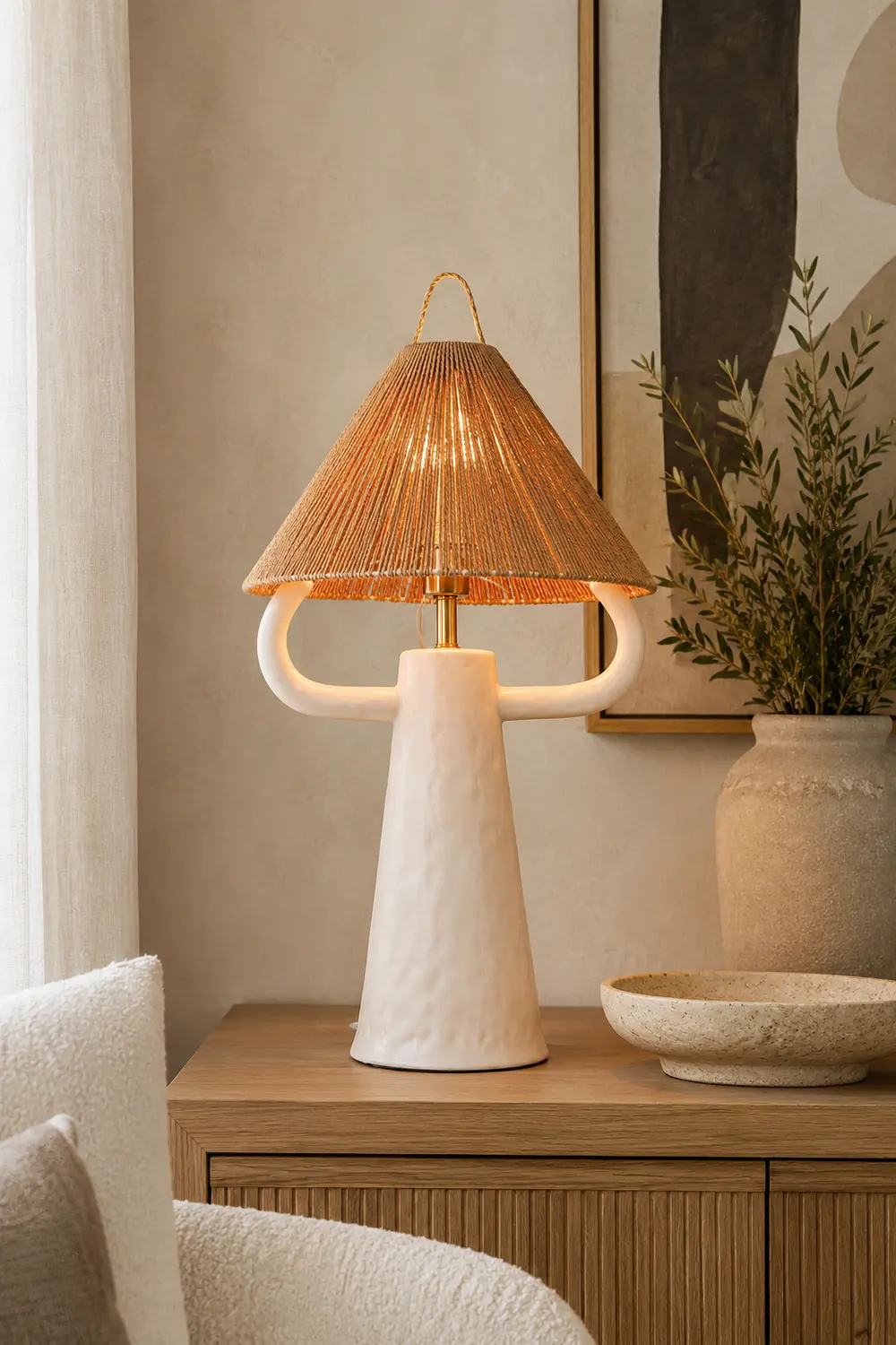 Horns Ceramic Table Lamp - Lumpaz