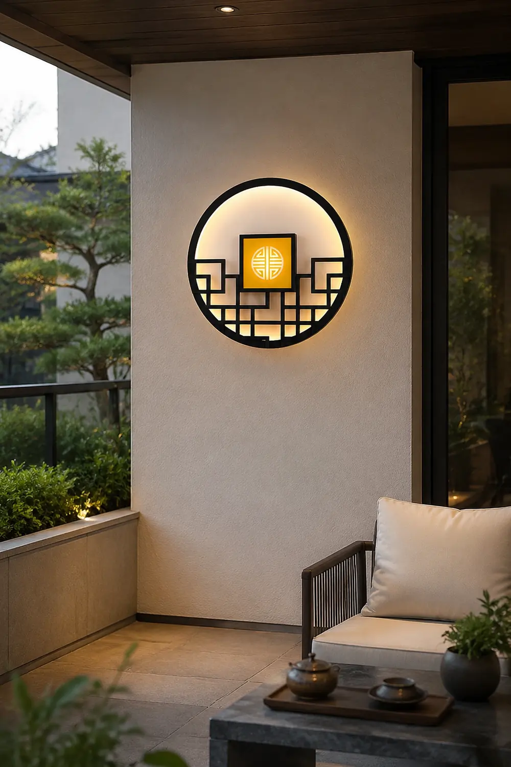 Asian Style Outdoor LED Landscape Decorative Lighting Wall Lamp for Villa Courtyard - Lumpaz