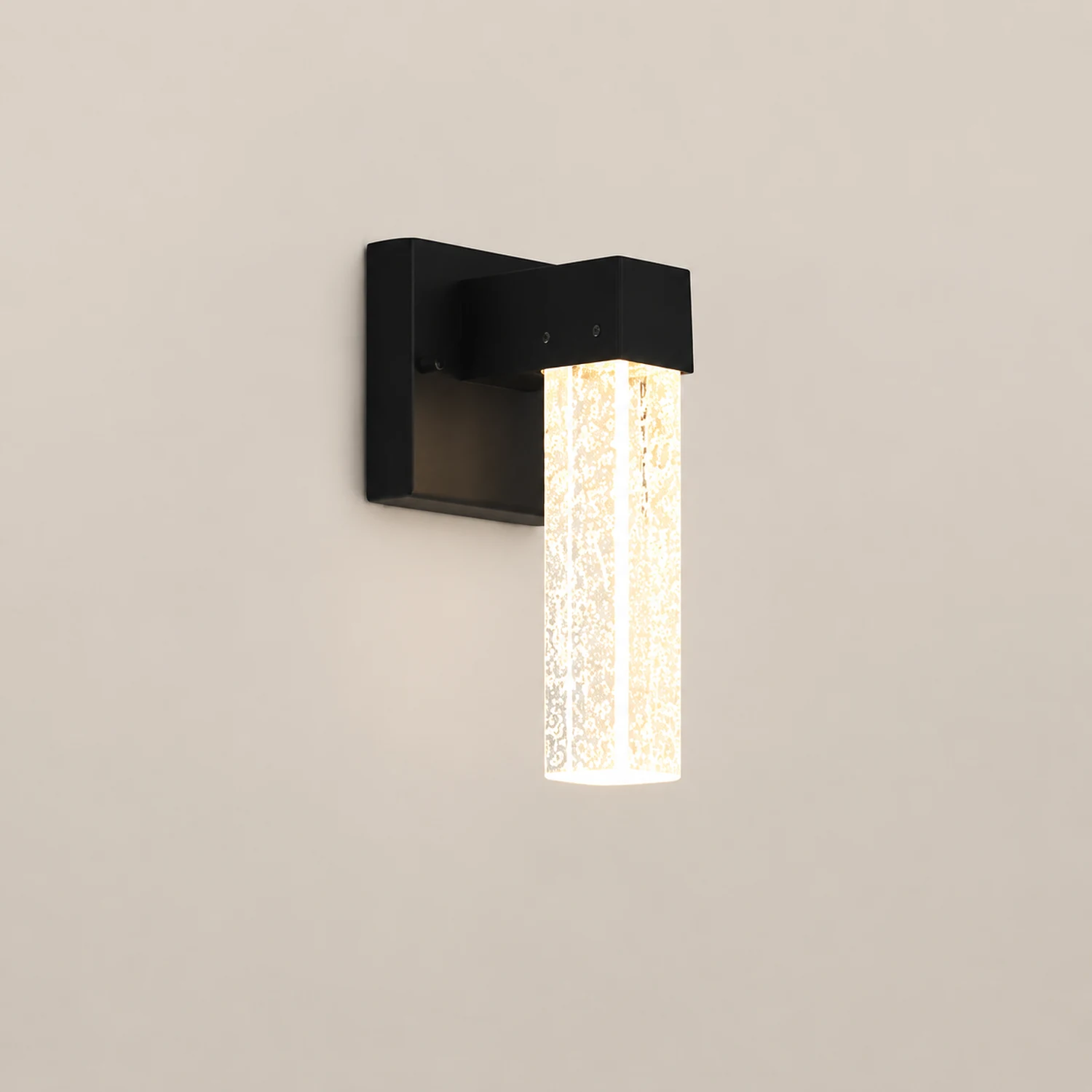 Waterproof LED 10W Crystal Black Modern Outdoor Wall Lamp Exterior Lights - Lumpaz