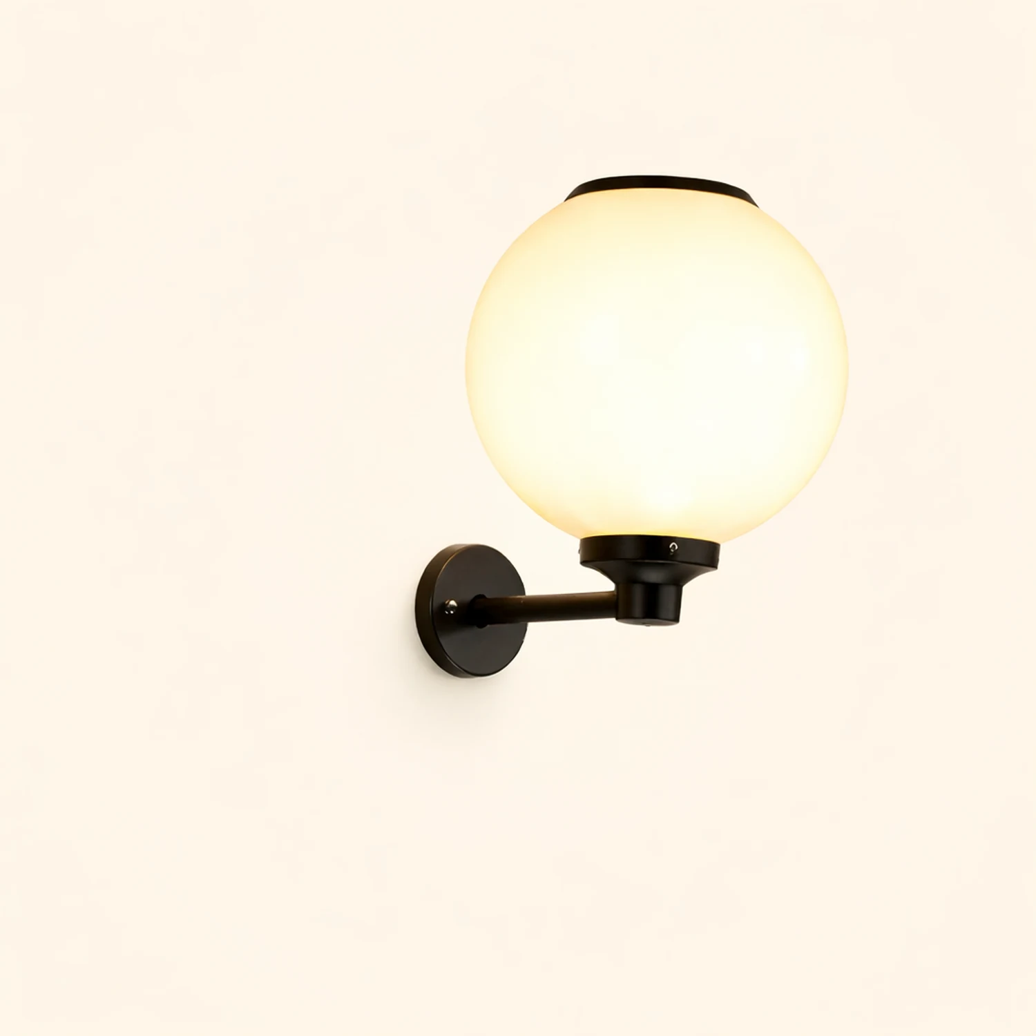 Round Three Step Dimming LED Modern Solar Wall Lights Outdoor Wall Lamp - Lumpaz