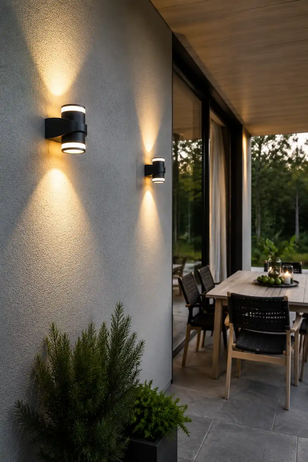Round Up and Dawn Light LED Waterproof Black Outdoor Wall Washer Lights - Lumpaz