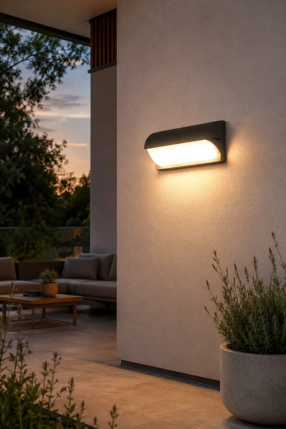 Modern Minimalist LED Waterproof Wall Light for Outdoor Villa Courtyard Balcony - Lumpaz