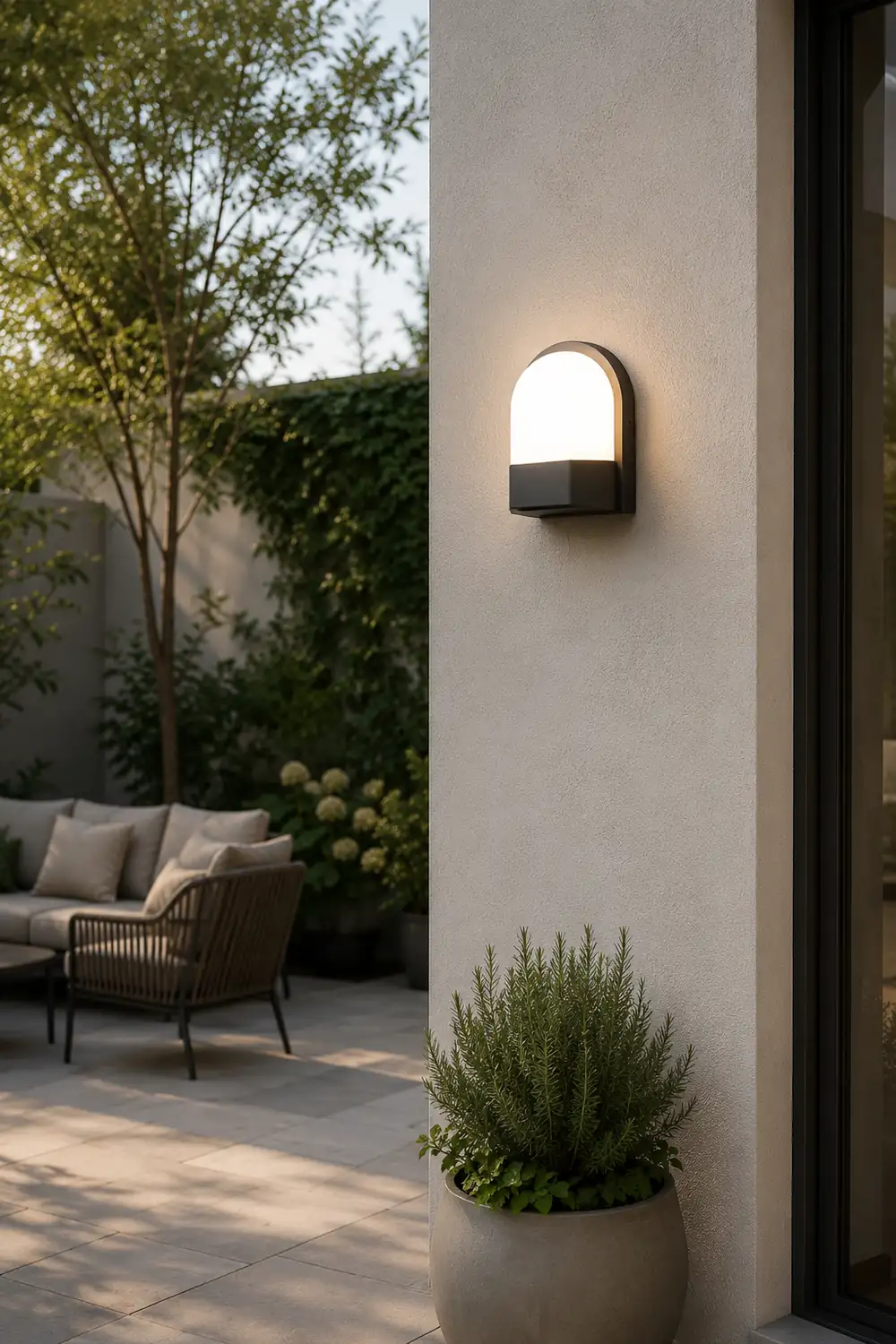 Minimalist Waterproof LED Dark Gray Modern Outdoor Wall Lamp Exterior Lights - Lumpaz
