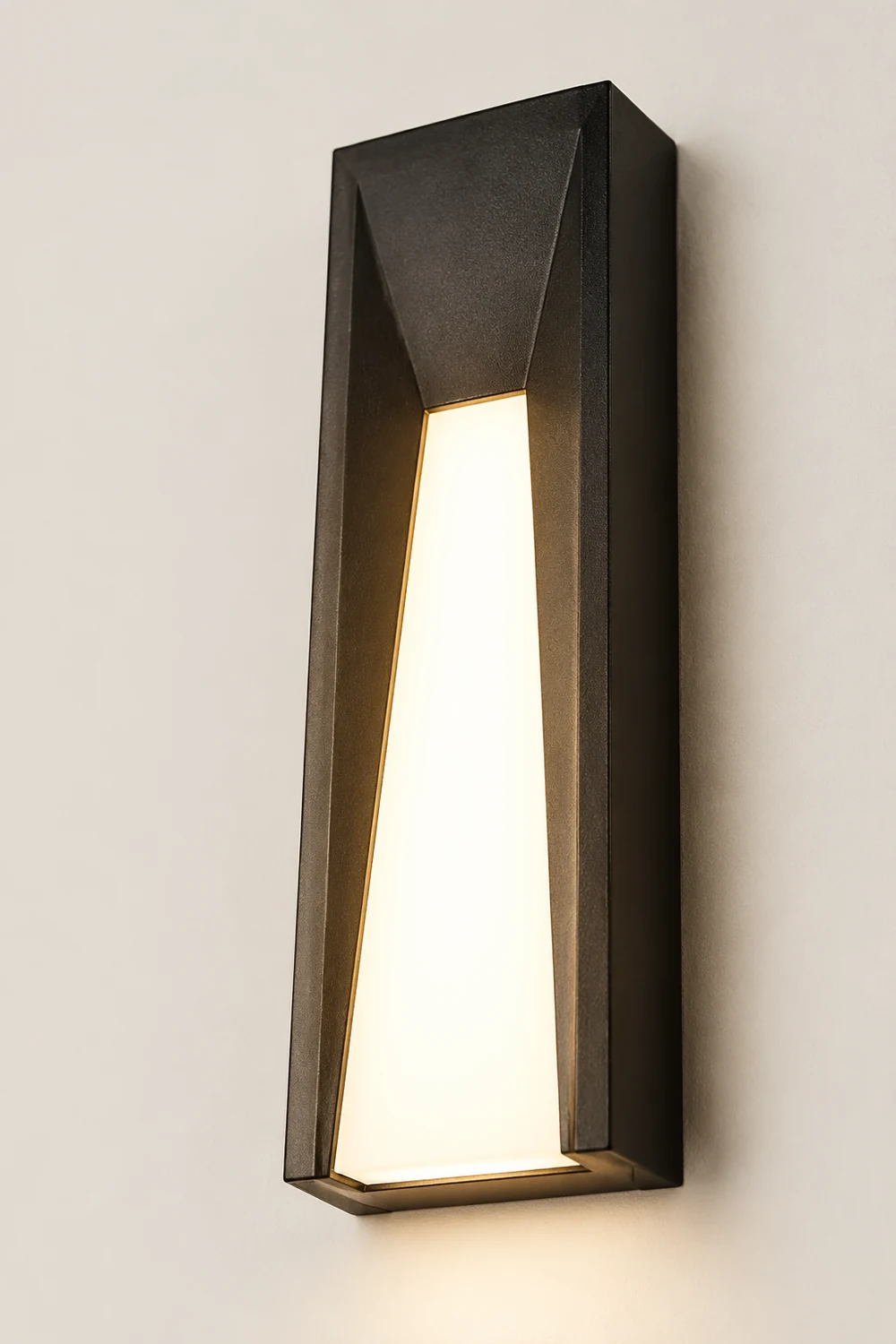 Arched Trapezoid Waterproof Black LED Modern Outdoor Wall Lights Wall Lamp - Lumpaz