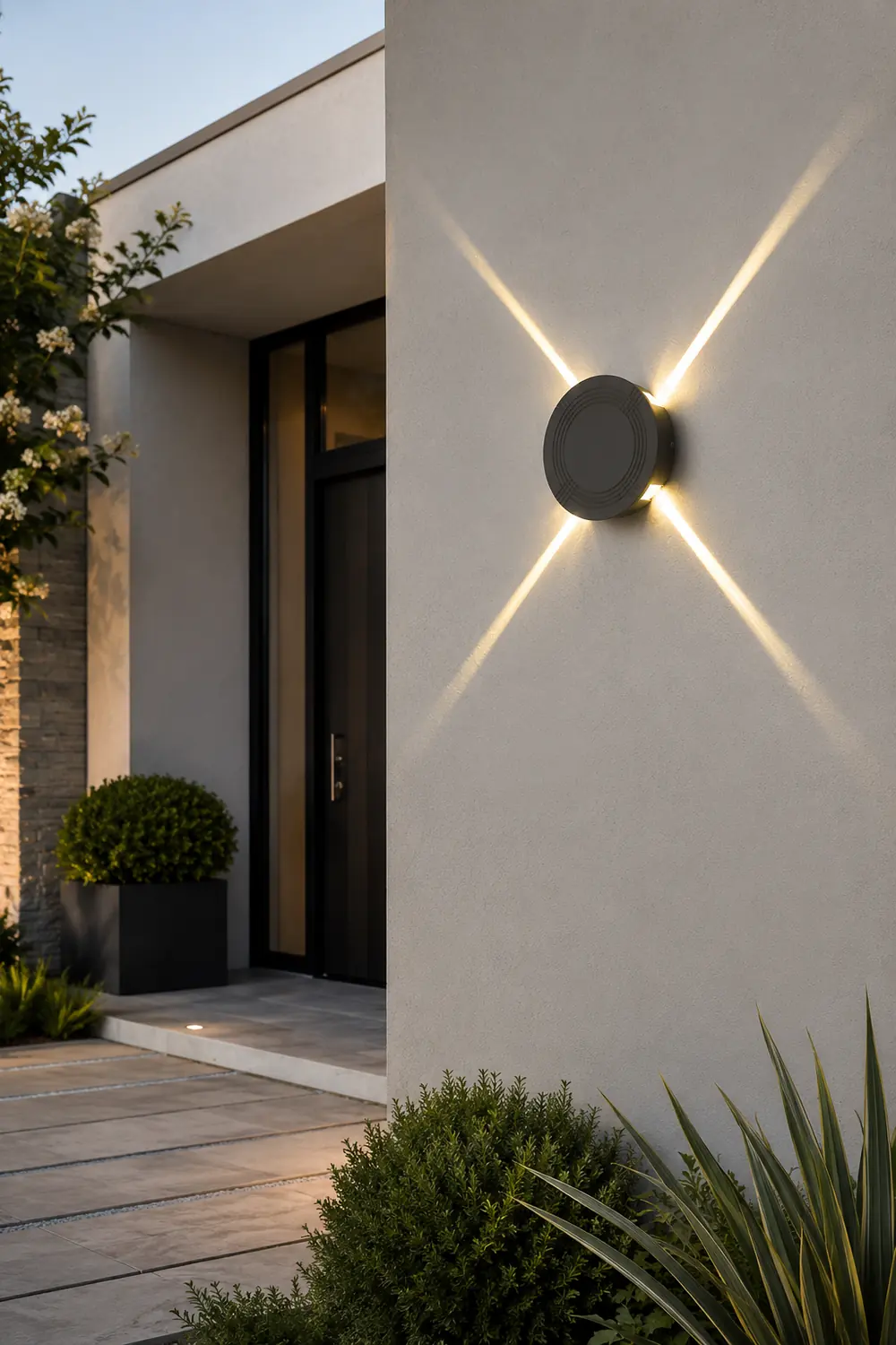 Round Square LED 12W Cross Star Lights Waterproof Modern Wall Lamp - Lumpaz