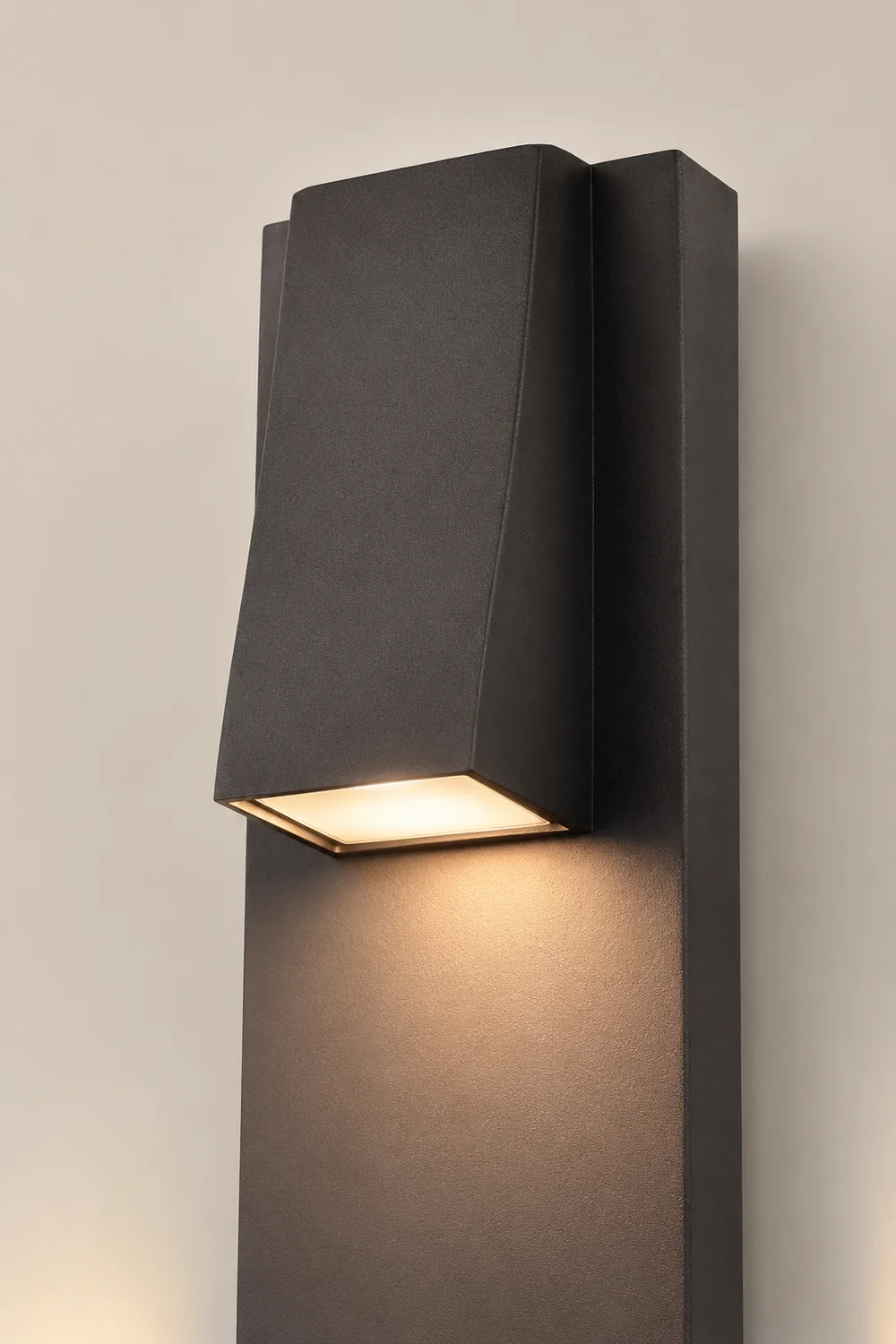 Rectangle Waterproof LED Black Modern Outdoor Wall Lamp Wall Light Fixture - Lumpaz