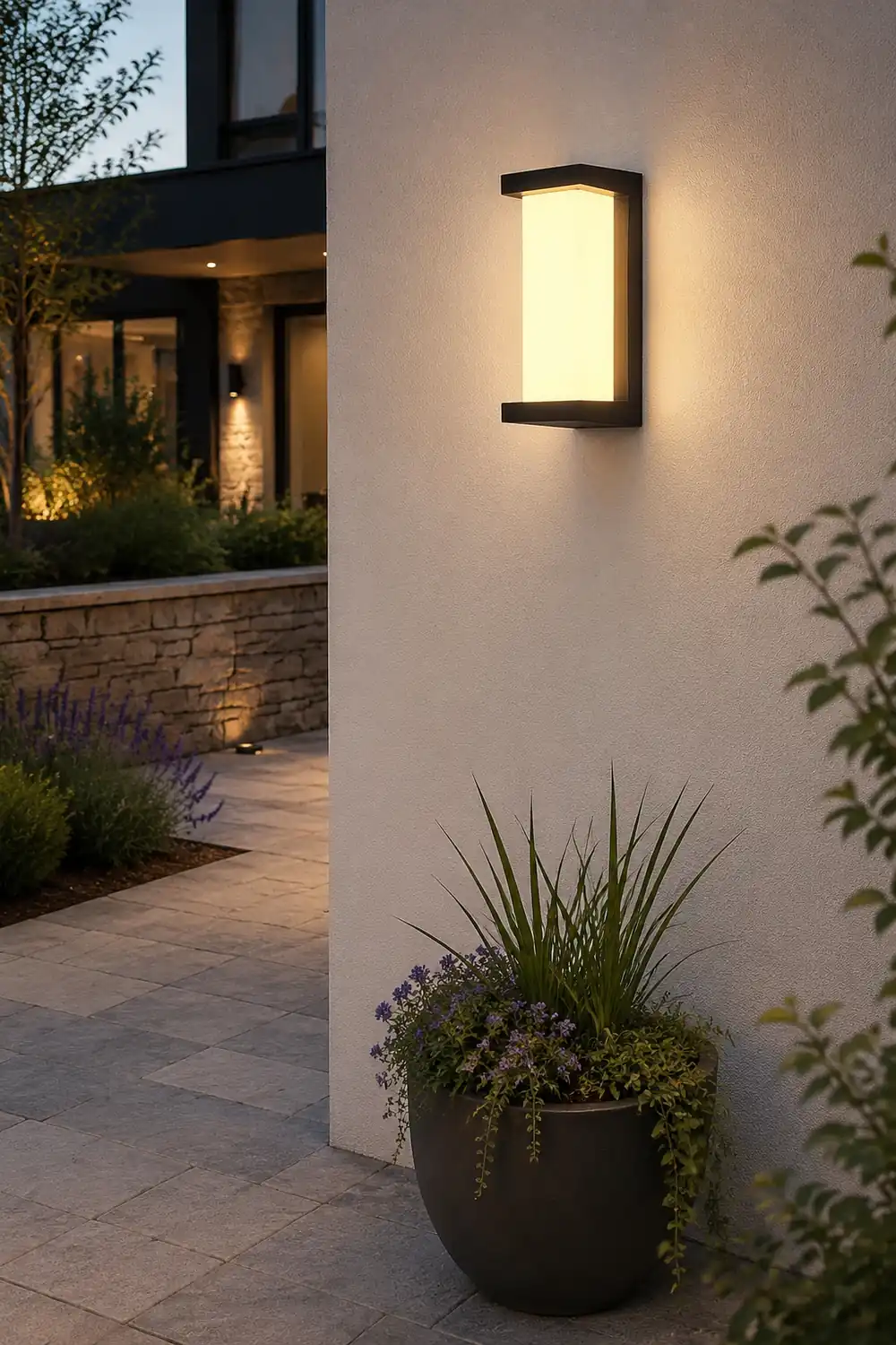 Creative Geometric Waterproof Black Modern Outdoor Wall Lights Wall Lamp - Lumpaz