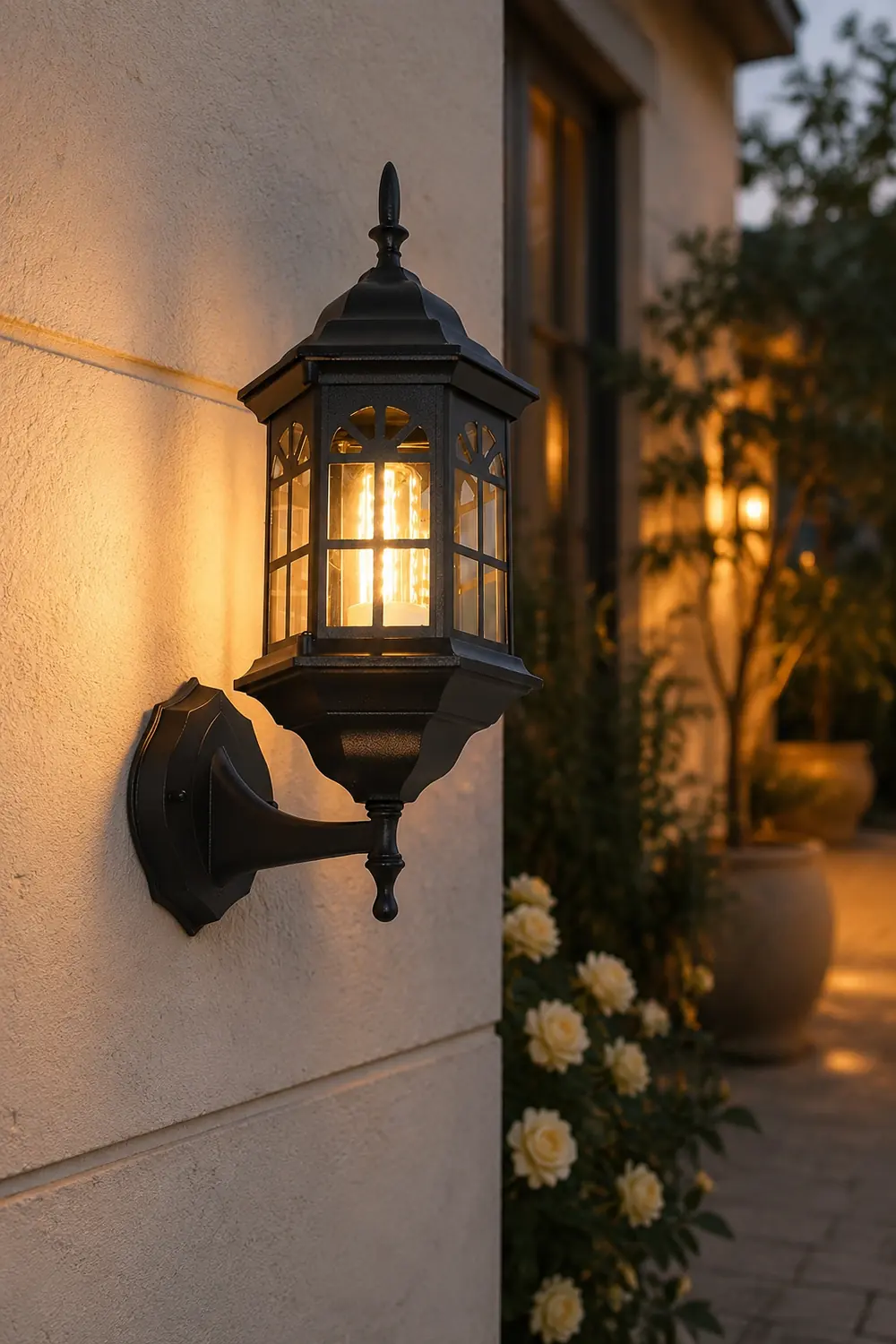 Waterproof LED Glass European-style Outdoor Wall Lamp Plug in Wall Sconce Lighting - Lumpaz