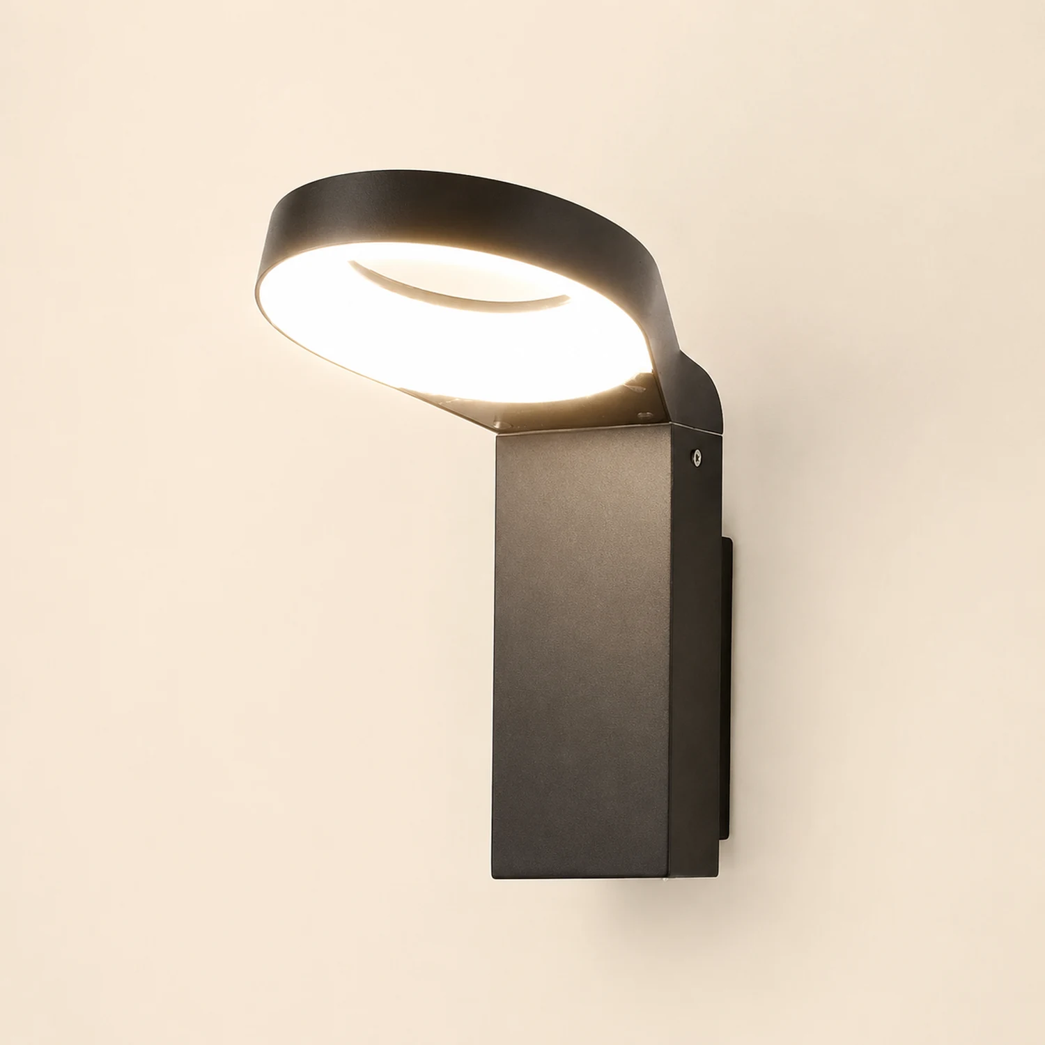 Spoon-shaped Waterproof 18W LED Black Modern Wall Lamp Pathway Lights - Lumpaz