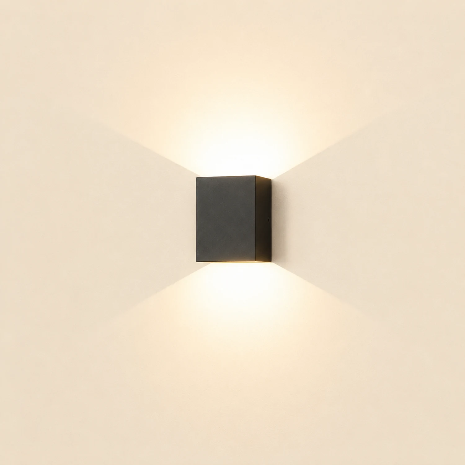 Waterproof Square LED up and down Lighting Modern Outdoor Wall Lights - Lumpaz