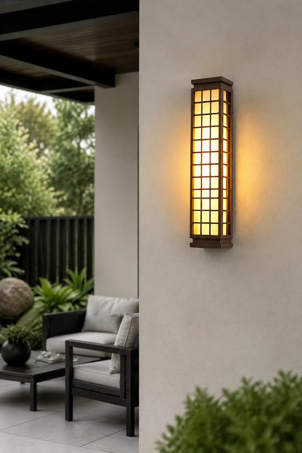Classic Rectangular T5 Waterproof Vintage Outdoor Wall Lights Fixture - Lumpaz