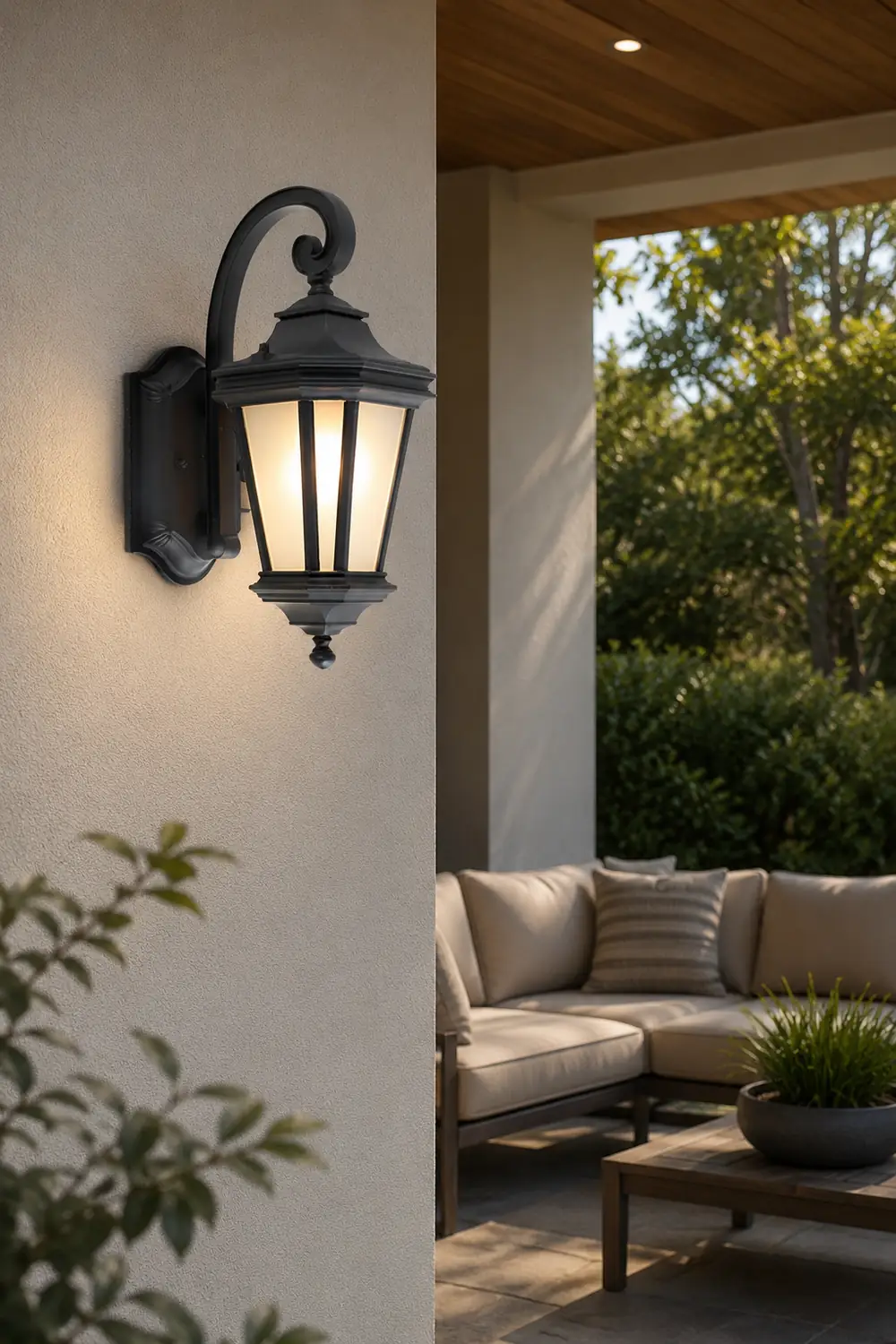 Minimalist Frosted Glass Waterproof European-Style Outdoor Wall Lamp - Lumpaz