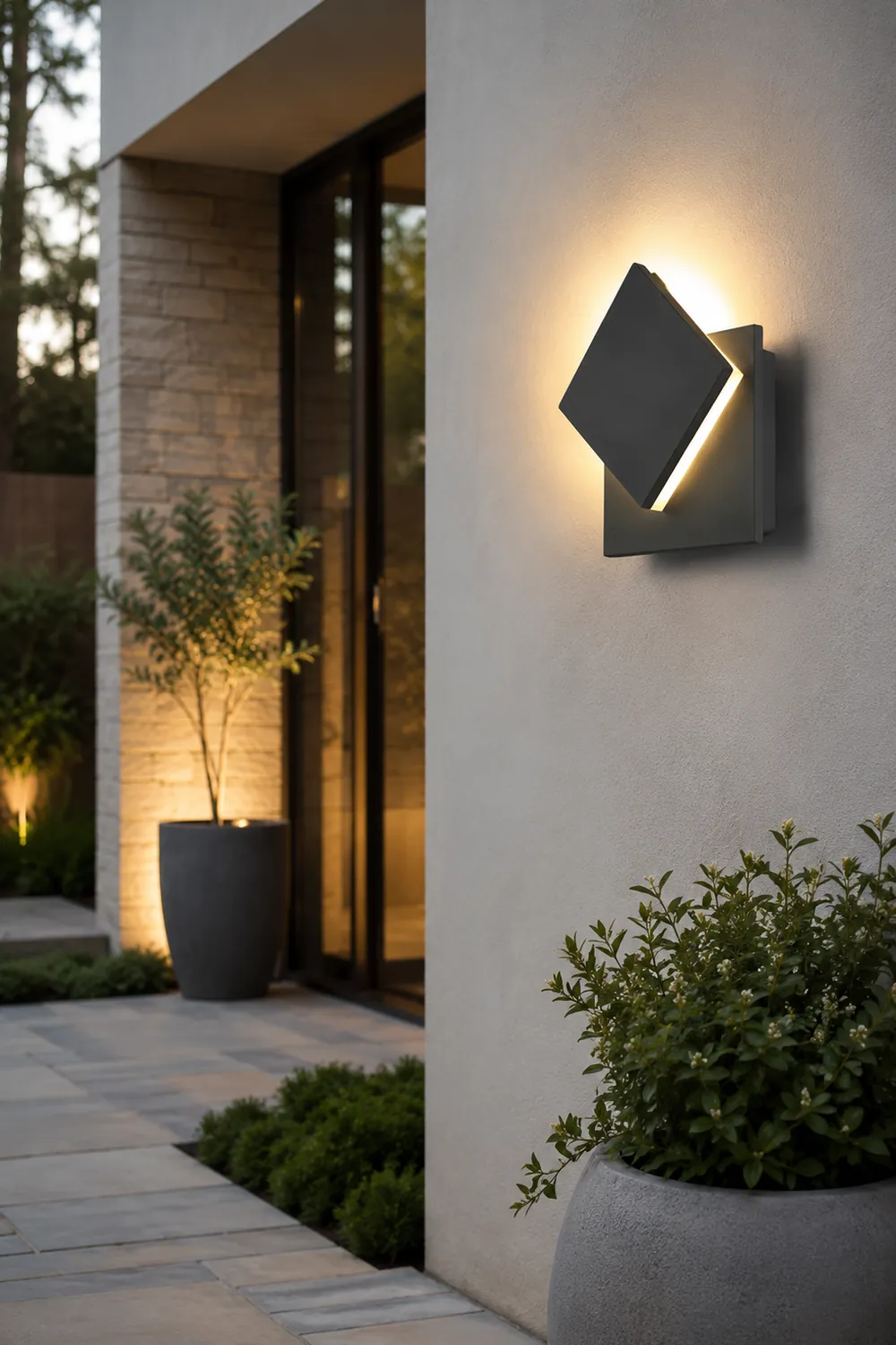 Adjustable Square Waterproof LED Black Modern Outdoor Wall Light Wall Lamp - Lumpaz