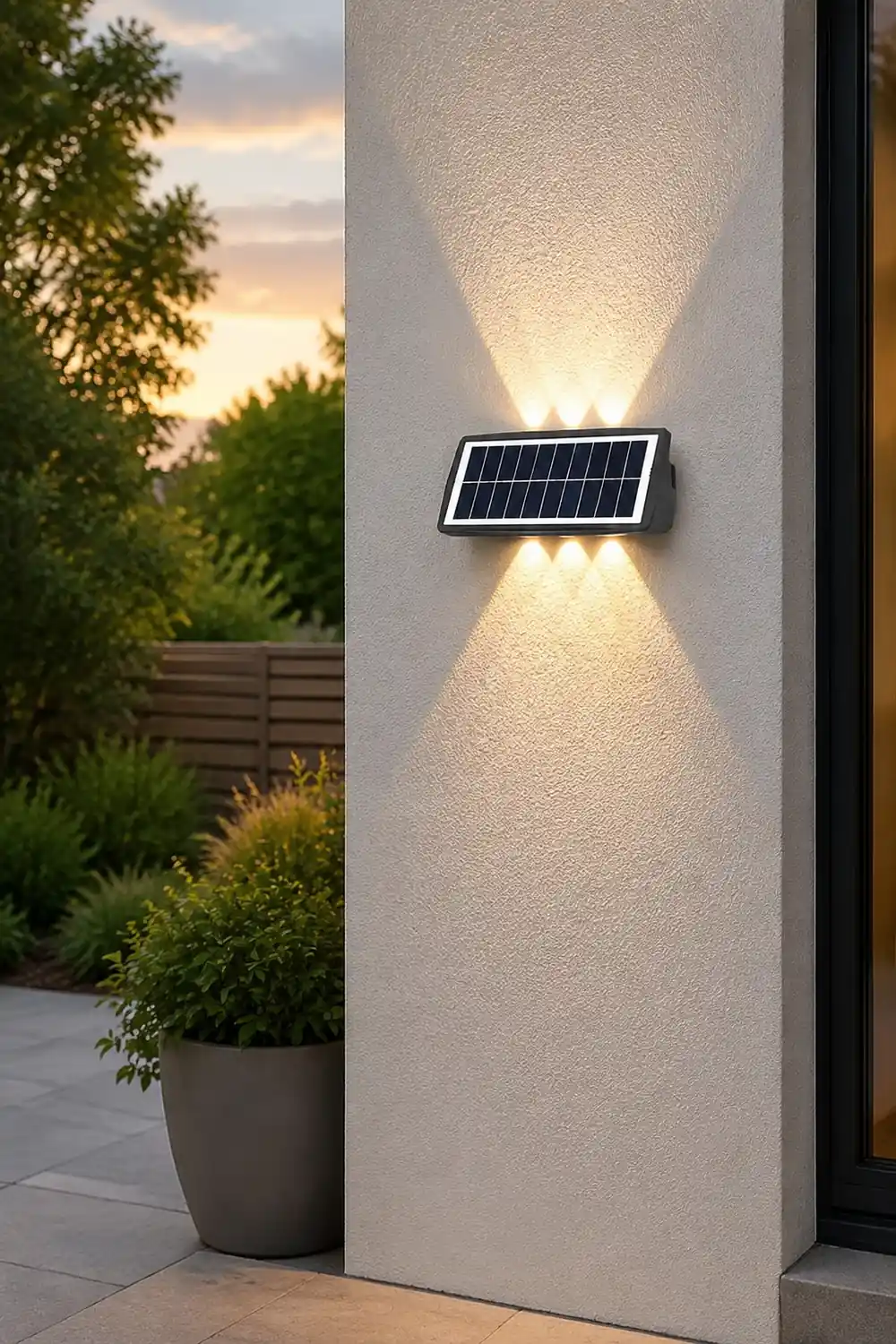 Rectangular Up and Down Lights LED Waterproof Black Modern Wall Lamp - Lumpaz