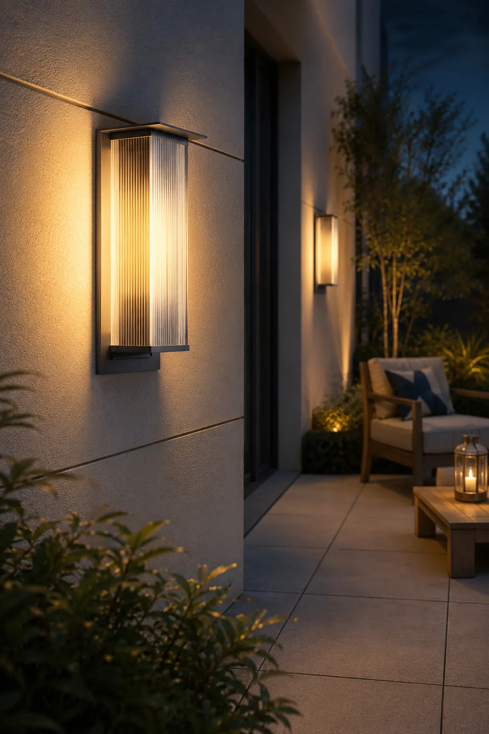 Rectangular Waterproof LED 3w Modern Outdoor Solar Wall Sconces Lighting - Lumpaz