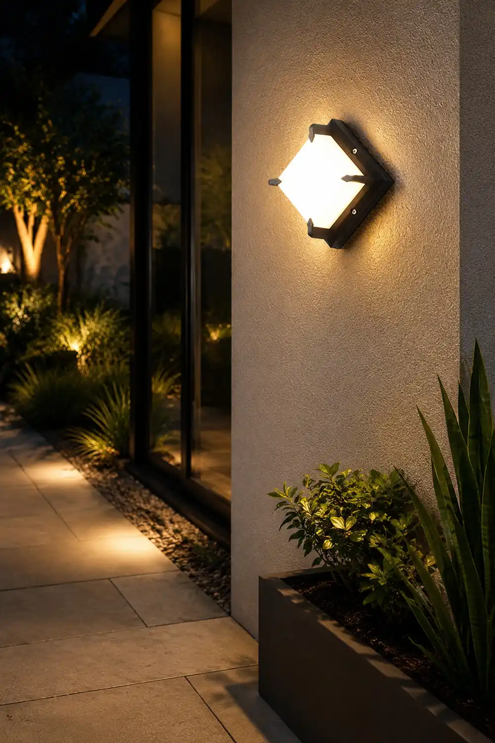 Modern Minimalist Outdoor Waterproof LED Wall Light for Patio Balcony Garden - Lumpaz