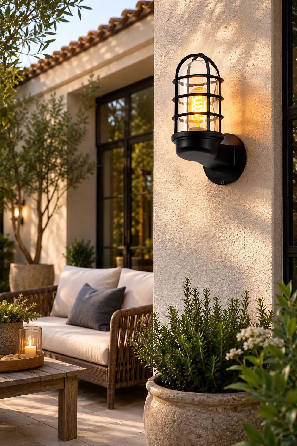 Retro Cage Shape LED 4w Waterproof American-style Outdoor Wall Lamp - Lumpaz