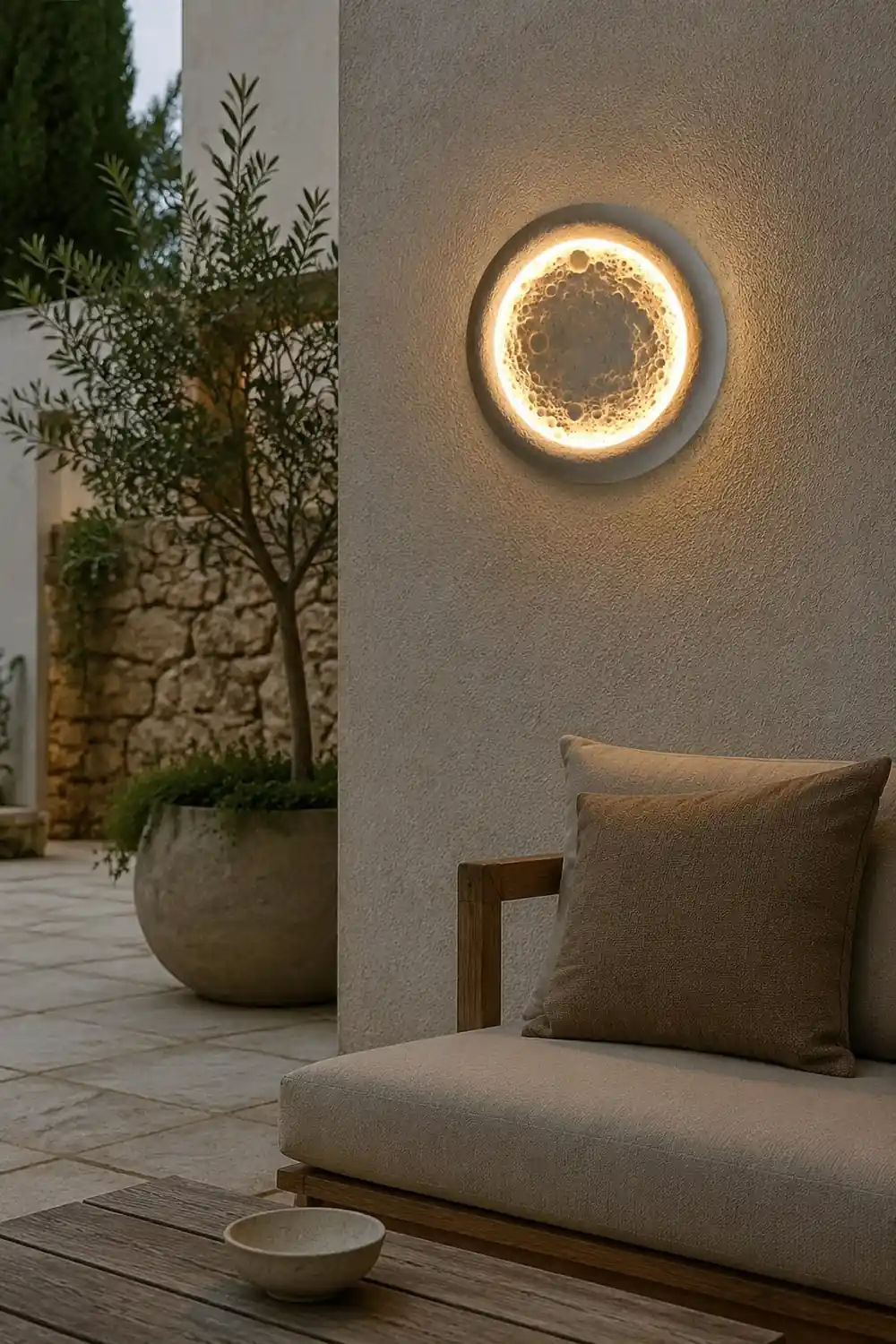 Moon Craters Design LED Waterproof Modern Outdoor Wall Lamp Exterior Lights - Lumpaz